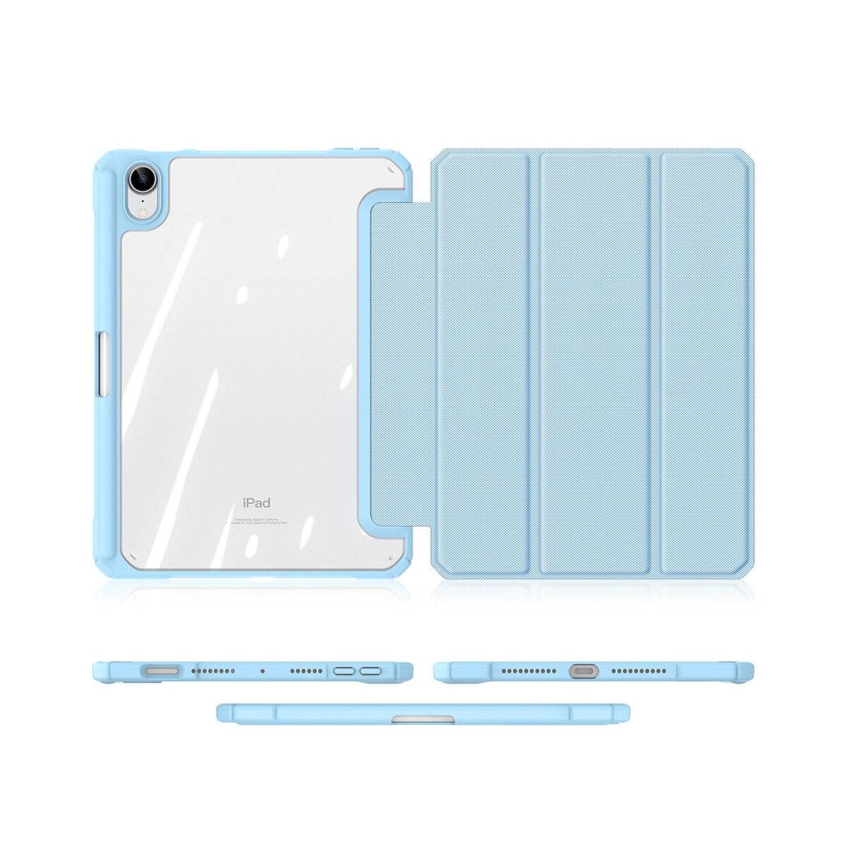 Toby Tablet-Ledertasche Smart-Sleep Wake-Up für Samsung Galaxy Tab S10 Plus Blau