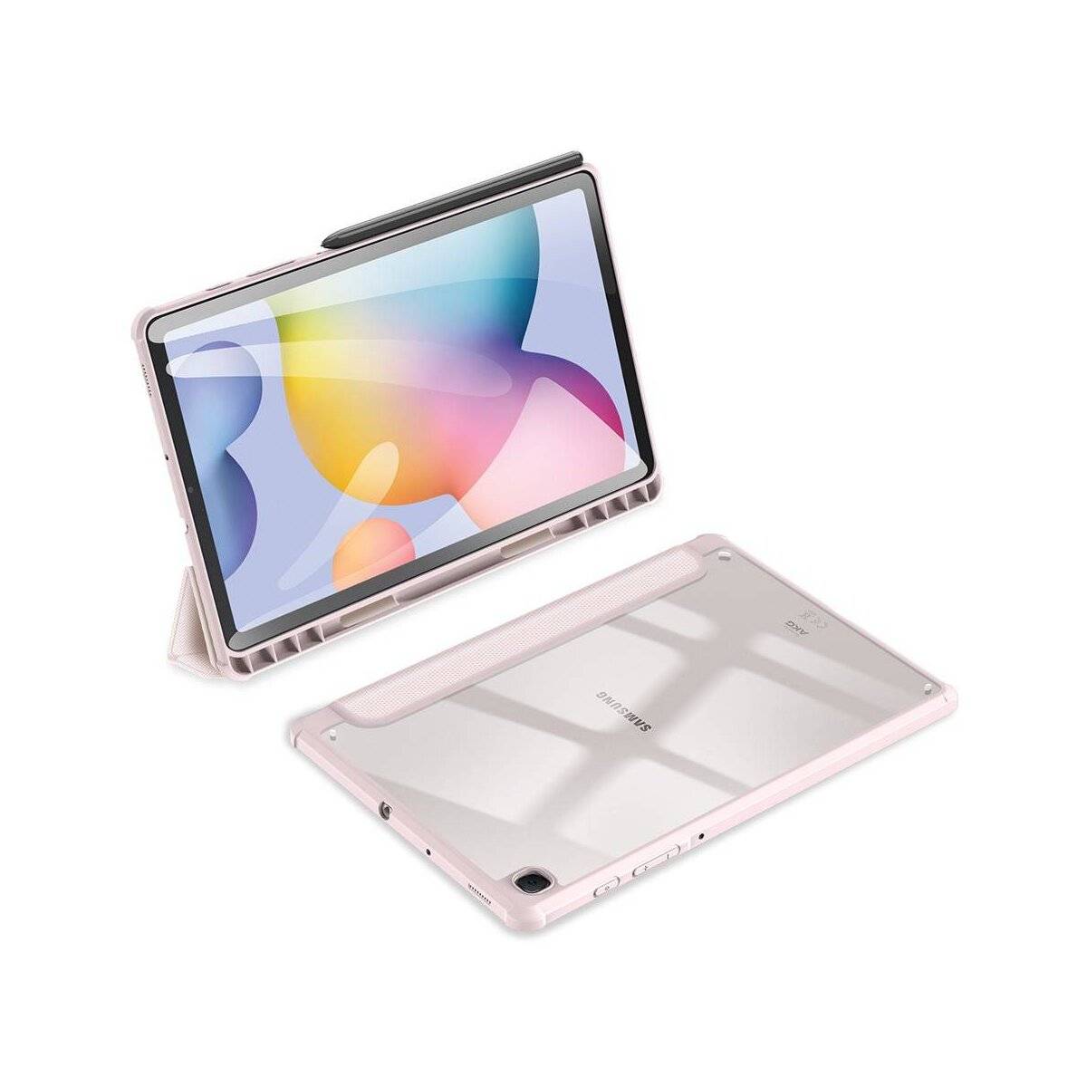Toby Tablet-Ledertasche Smart-Sleep Wake-Up für Samsung Galaxy Tab S10 Plus Pink