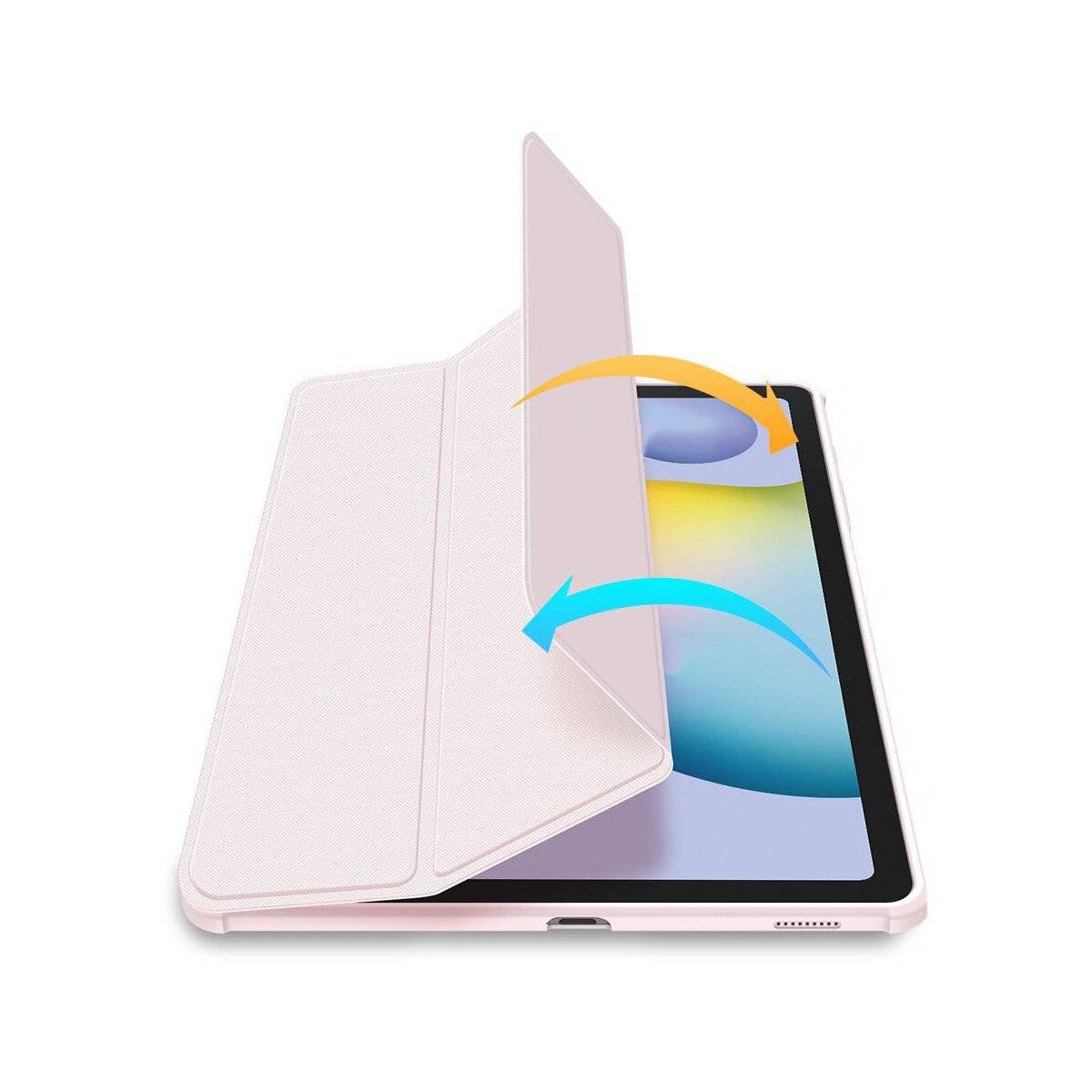 Toby Tablet-Ledertasche mit Stifthalter für Samsung Galaxy Tab S10 Ultra Pink