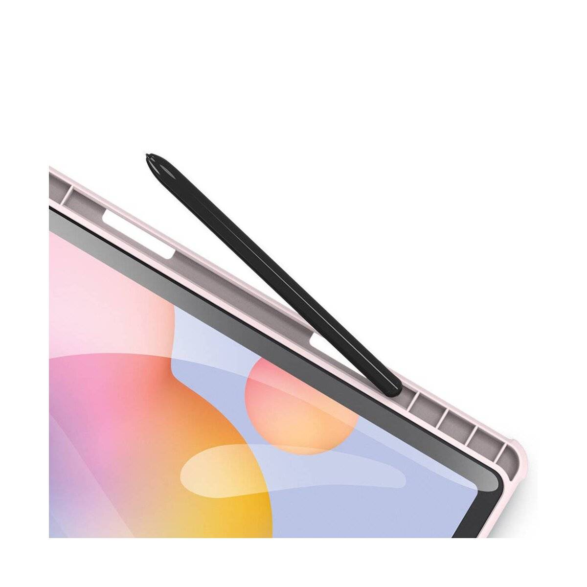 Toby Tablet-Ledertasche Smart-Sleep Wake-Up für Samsung Galaxy Tab S10 Plus Pink