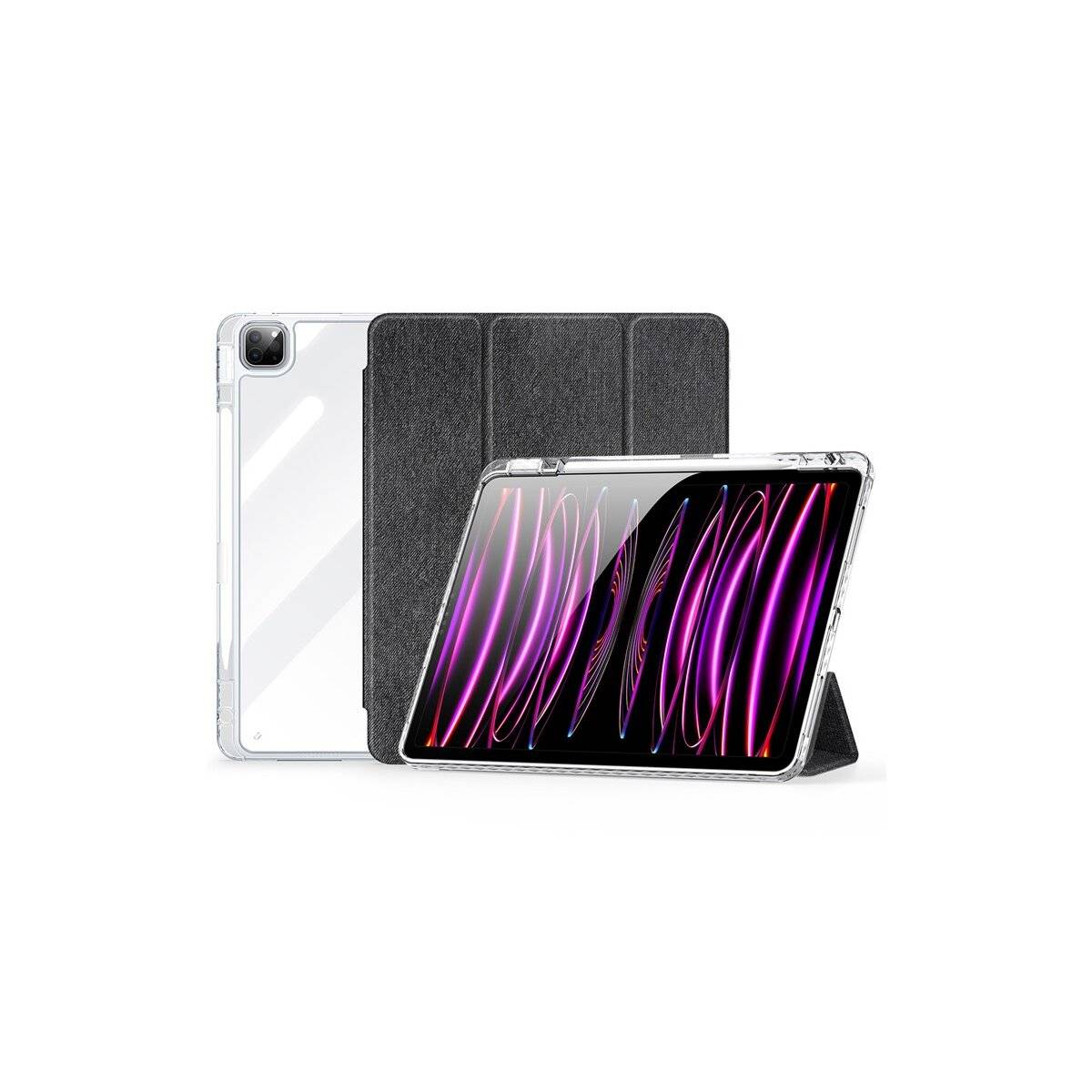 UNID Tablet-Hülle mit Stifthalter & Auto Sleep Wake für Samsung Galaxy Tab S10 Plus Schwarz