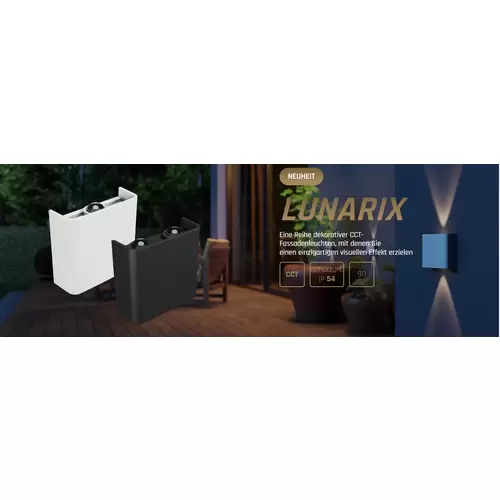 Spectrum LED Wandleuchte LUNARIX 2 4W 400lm Außenleuchte Up/Down IP54 weiß CCT 2700-6500K Spectrum LED Wandleuchte LUNARIX 2 4W 400lm Außenleuchte Up/Down IP54 weiß CCT 2700-6500K