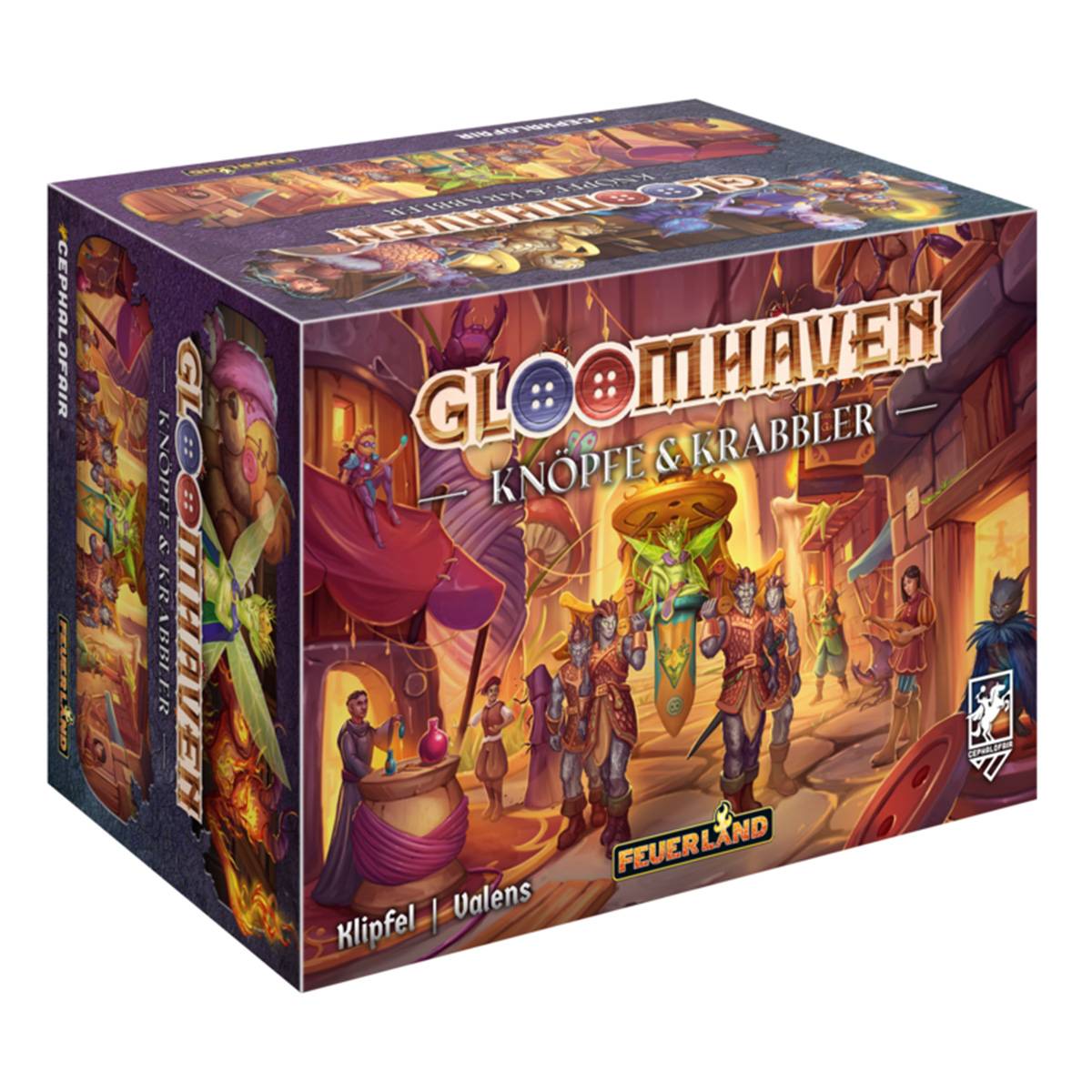 Feuerland Gloomhaven Knöpfe und Krabbler - Solospiel