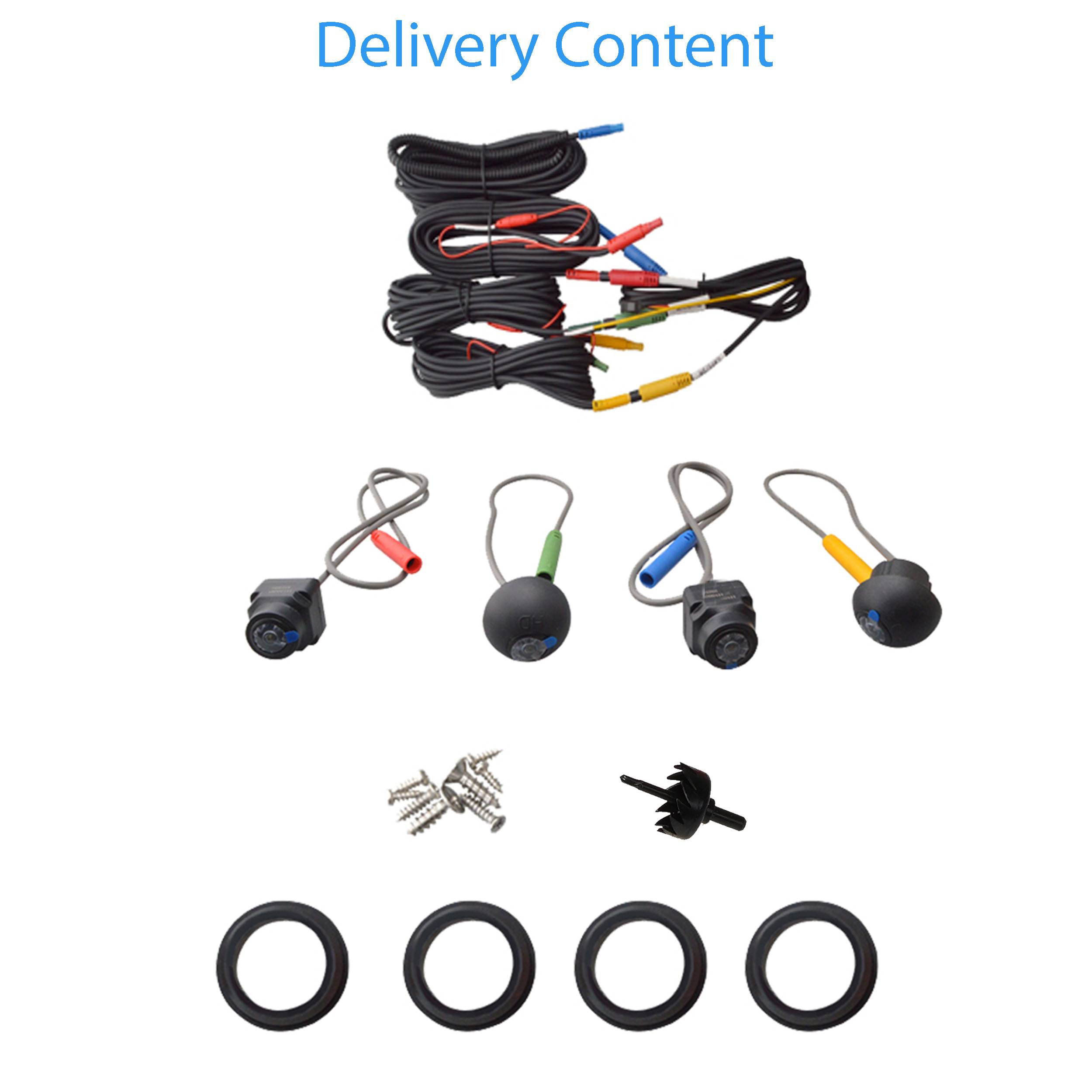 360° Grad Kamera System Vogelperspektive Einparkhilfe für TAFFIO® Autoradios