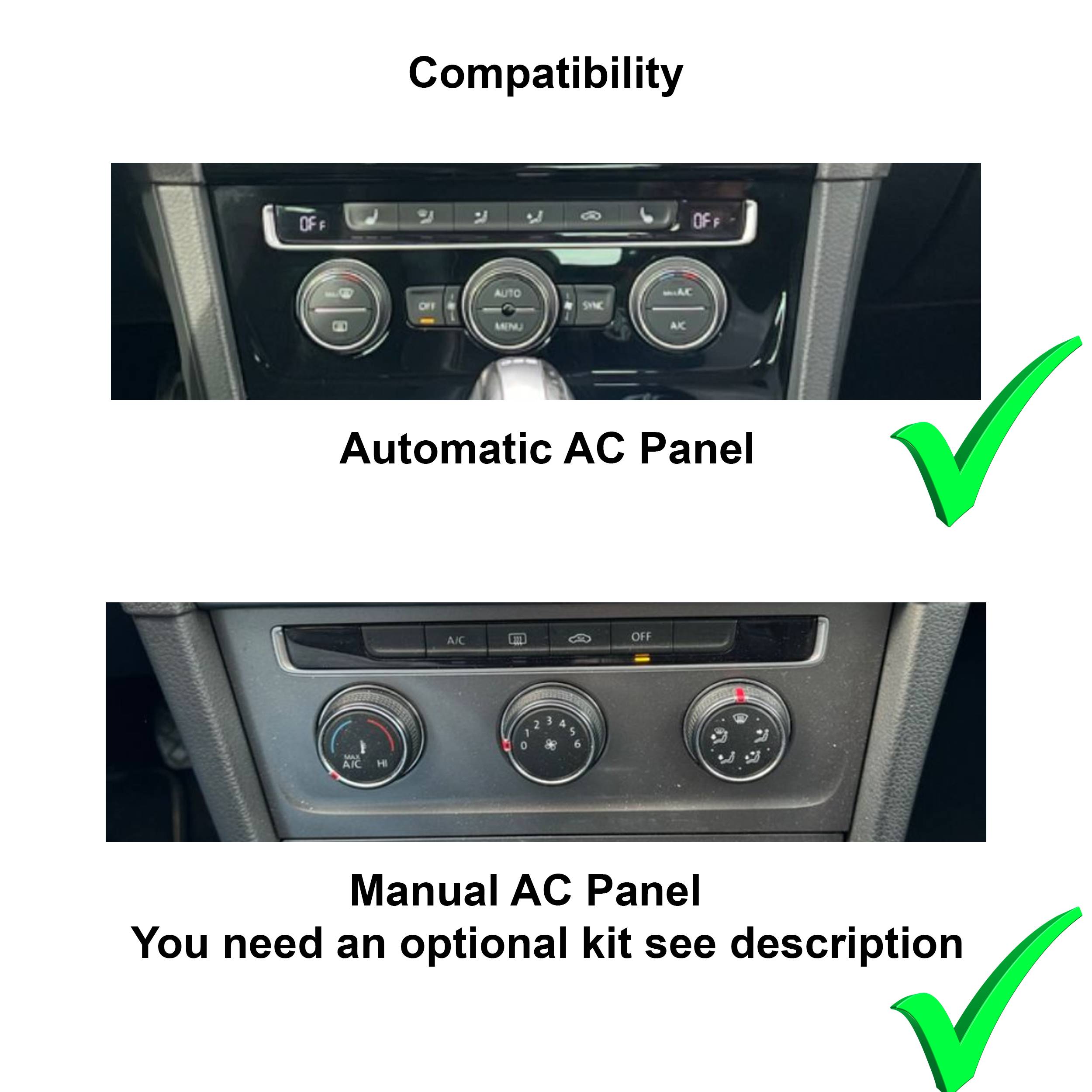 Für VW GOLF VII AU MK7 6.9" Touchscreen Digital Klimabedienteil AC Kontrollpanel