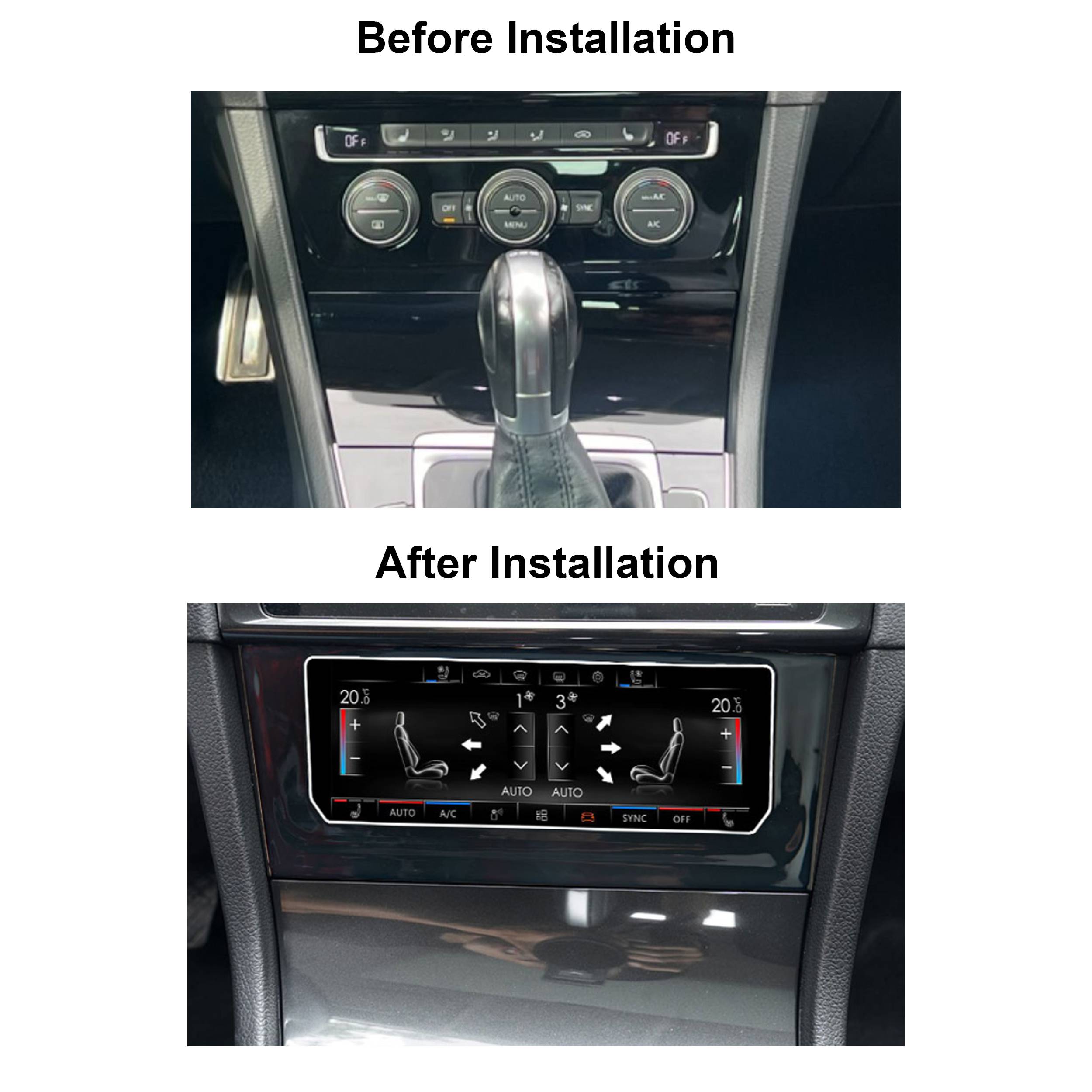 Für VW GOLF VII AU MK7 6.9" Touchscreen Digital Klimabedienteil AC Kontrollpanel