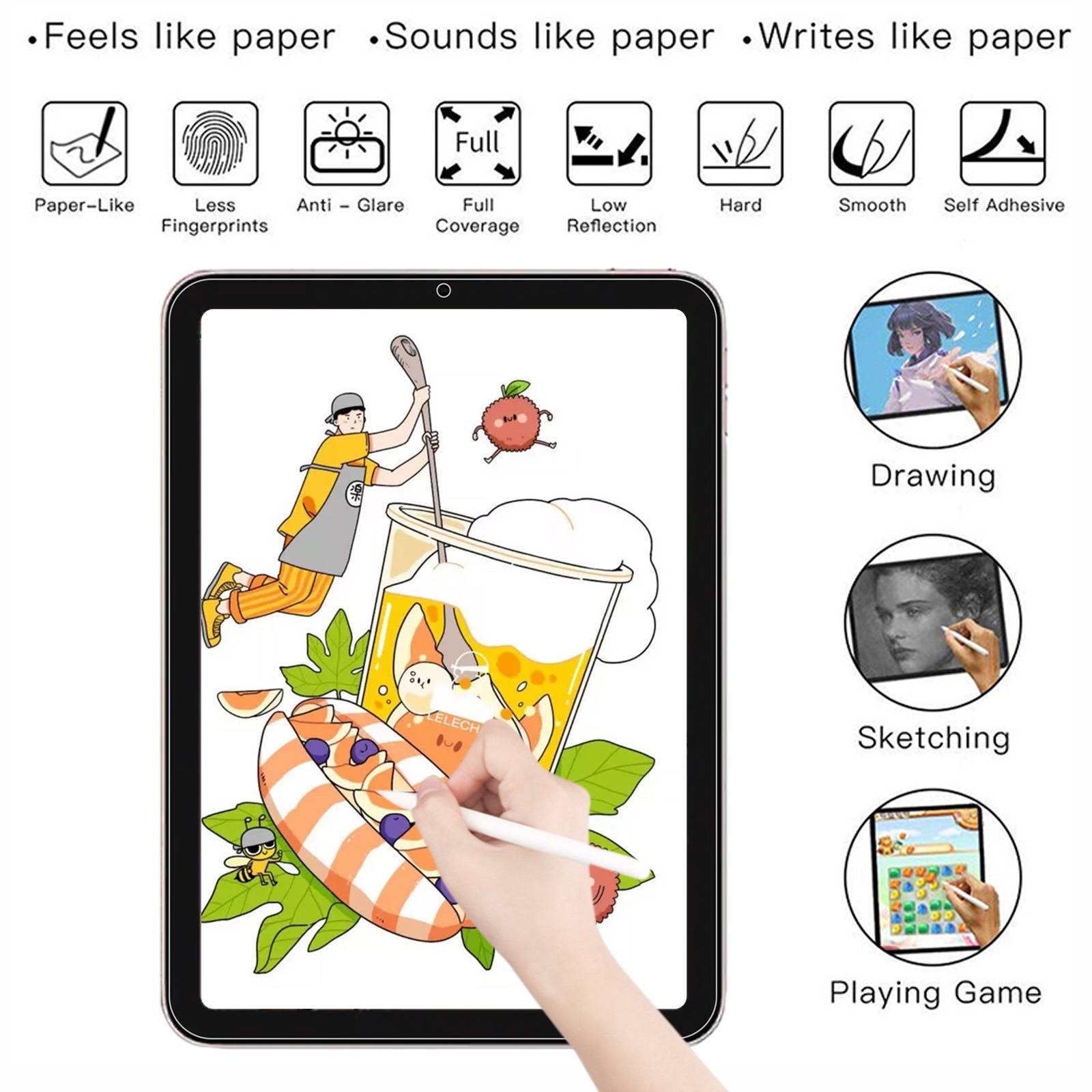 4x Paperfeel für Samsung Galaxy Tab S10 Plus Displayschutz Schreiben Malen Skizzieren matt Anti-Reflex entspiegelt Screen-Protector