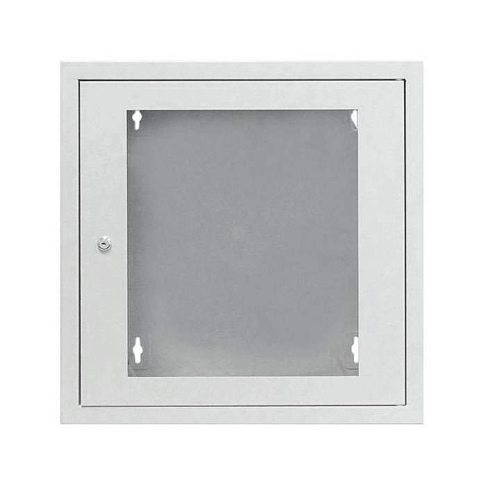 DSIT Danicom - 3HE Wandschrank Weiß mit Glastür 185mm tief