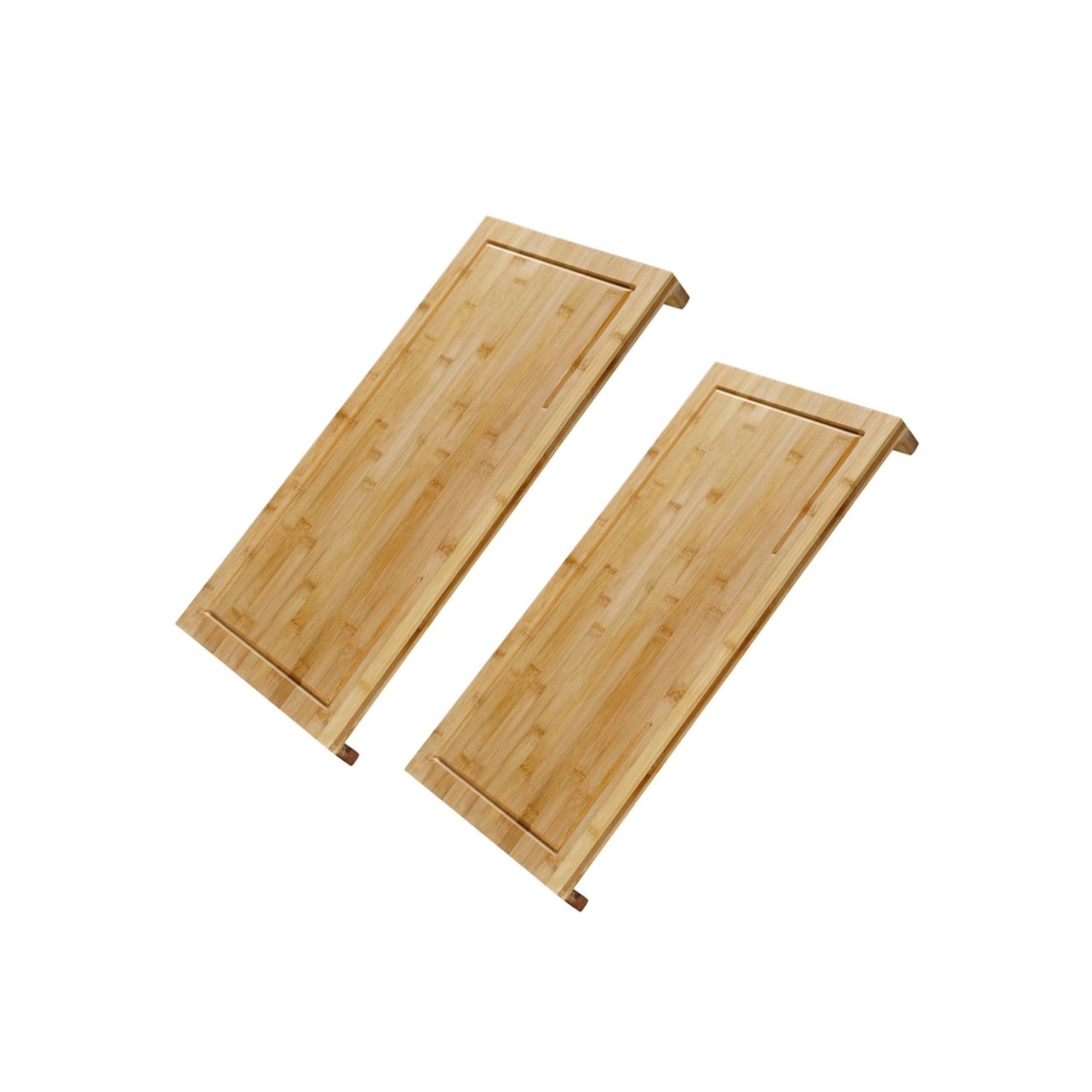 Kesper | 2 Stück Schneide- und Abdeckplatte | Bambusholz | 54 x 28 x 4 cm | große und robuste Herdabdeckung mit Saftrinne | ideal auch als Schneidun