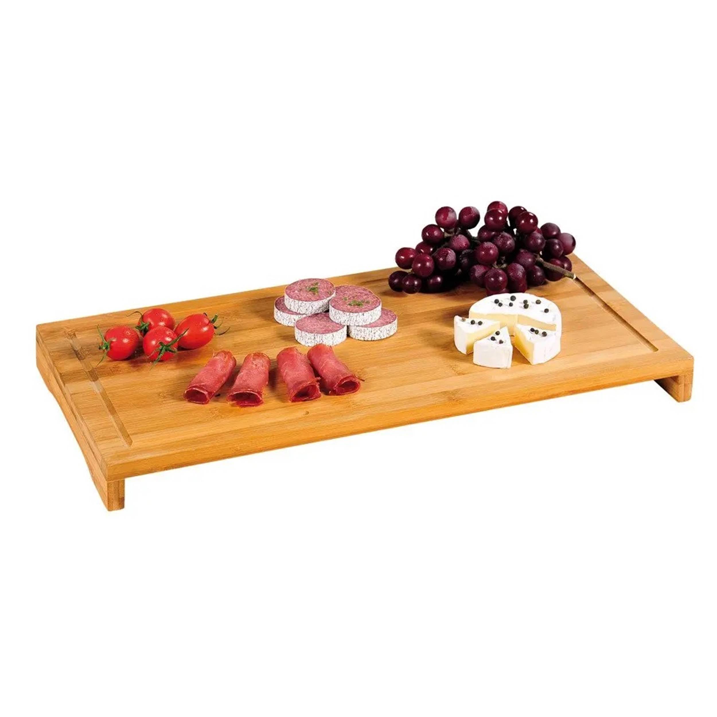 Kesper | 2 Stück Schneide- und Abdeckplatte | Bambusholz | 54 x 28 x 4 cm | große und robuste Herdabdeckung mit Saftrinne | ideal auch als Schneidun