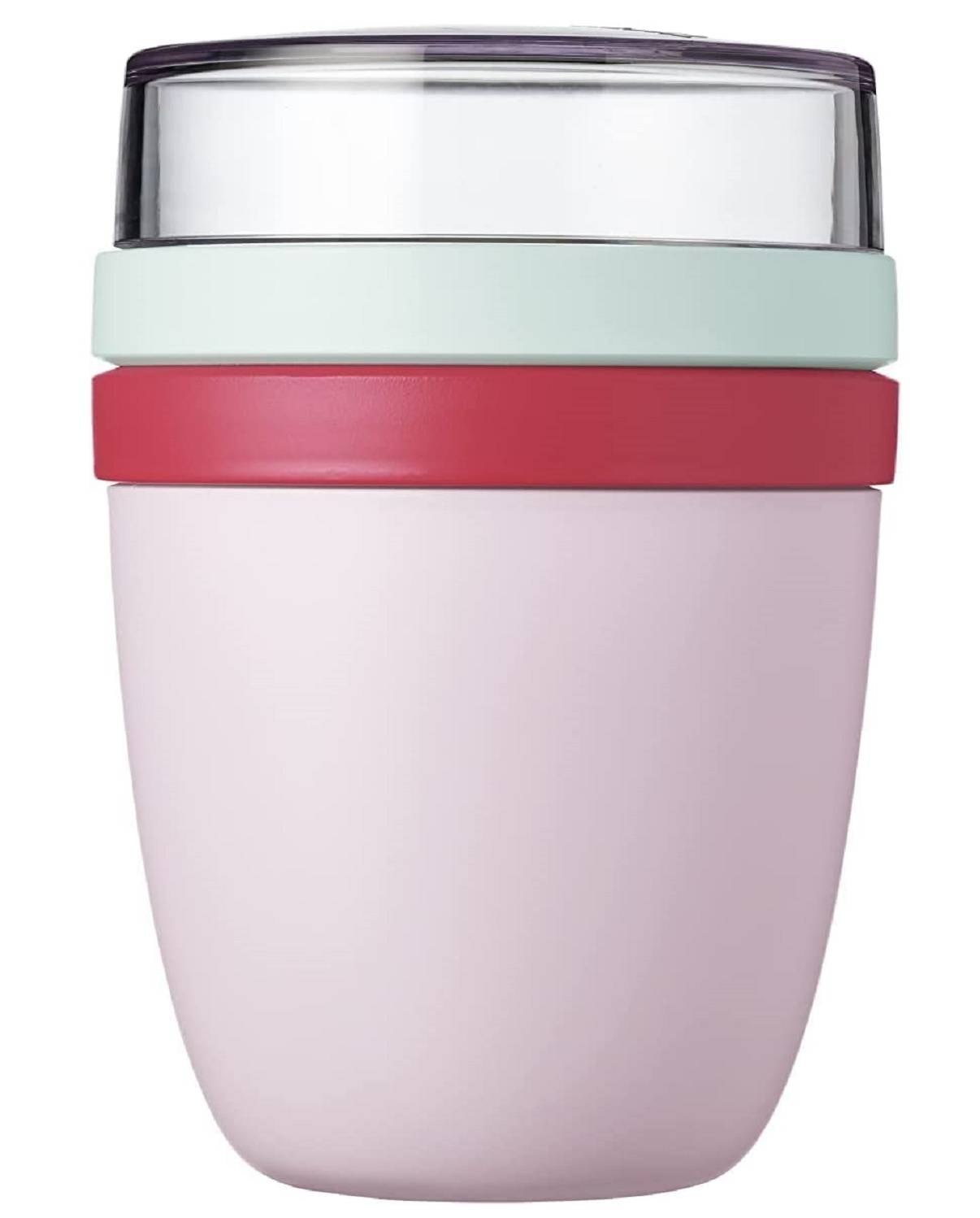 Mepal | Lunchpot Ellipse | Limited Edition Strawberry Vibe | praktisch für Müsli & Joghurt | To-Go Becher | tiefkühlgeeignet | mikrowellengeeignet