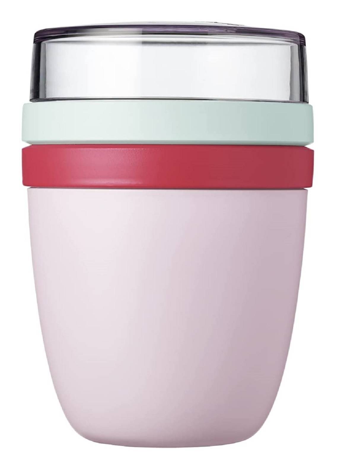 Mepal | Lunchpot Ellipse – Limited Edition | Strawberry Vibe | 500 + 200 ml | praktischer Müslibecher, Joghurtbecher, To go Becher
