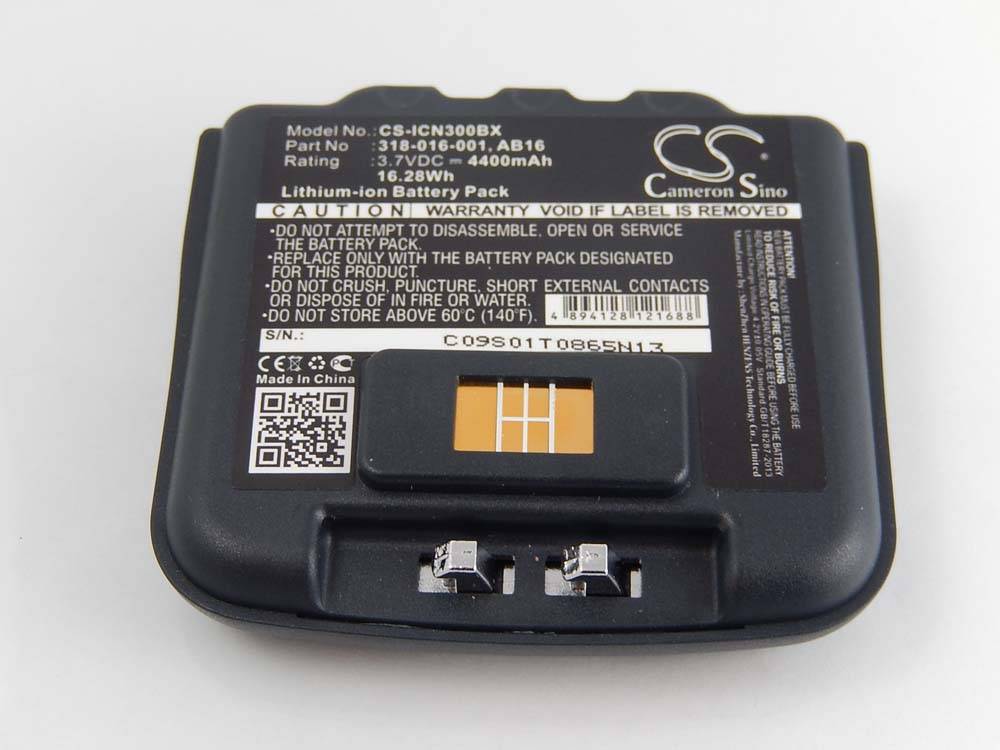 vhbw Akku Ersatz für Intermec 318-016-002, 318-016-001 für Barcodescanner POS (4400 mAh, 3,7 V, Li-Ion)