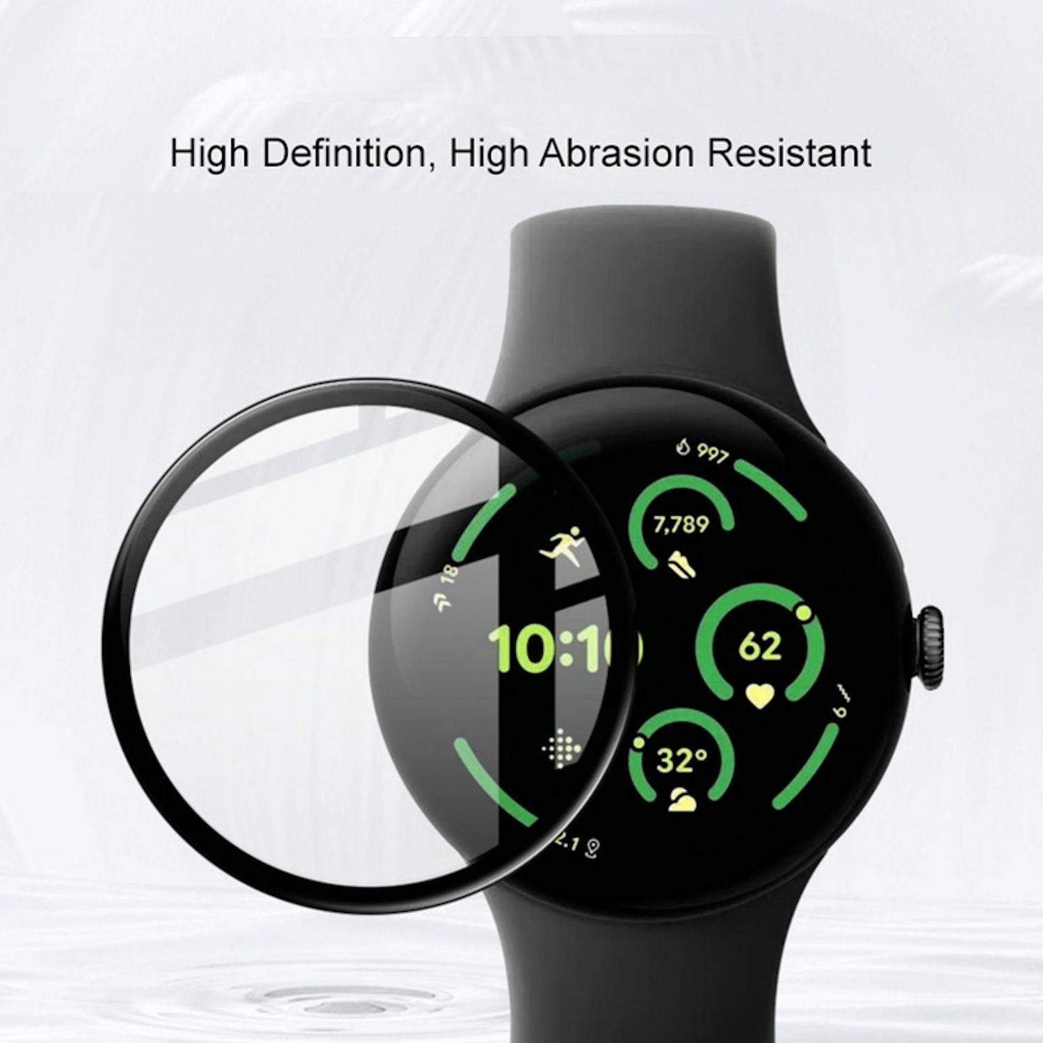 Für Google Pixel Watch 3 45mm Plexiglas HD LCD Display Schutz Folie Transparent