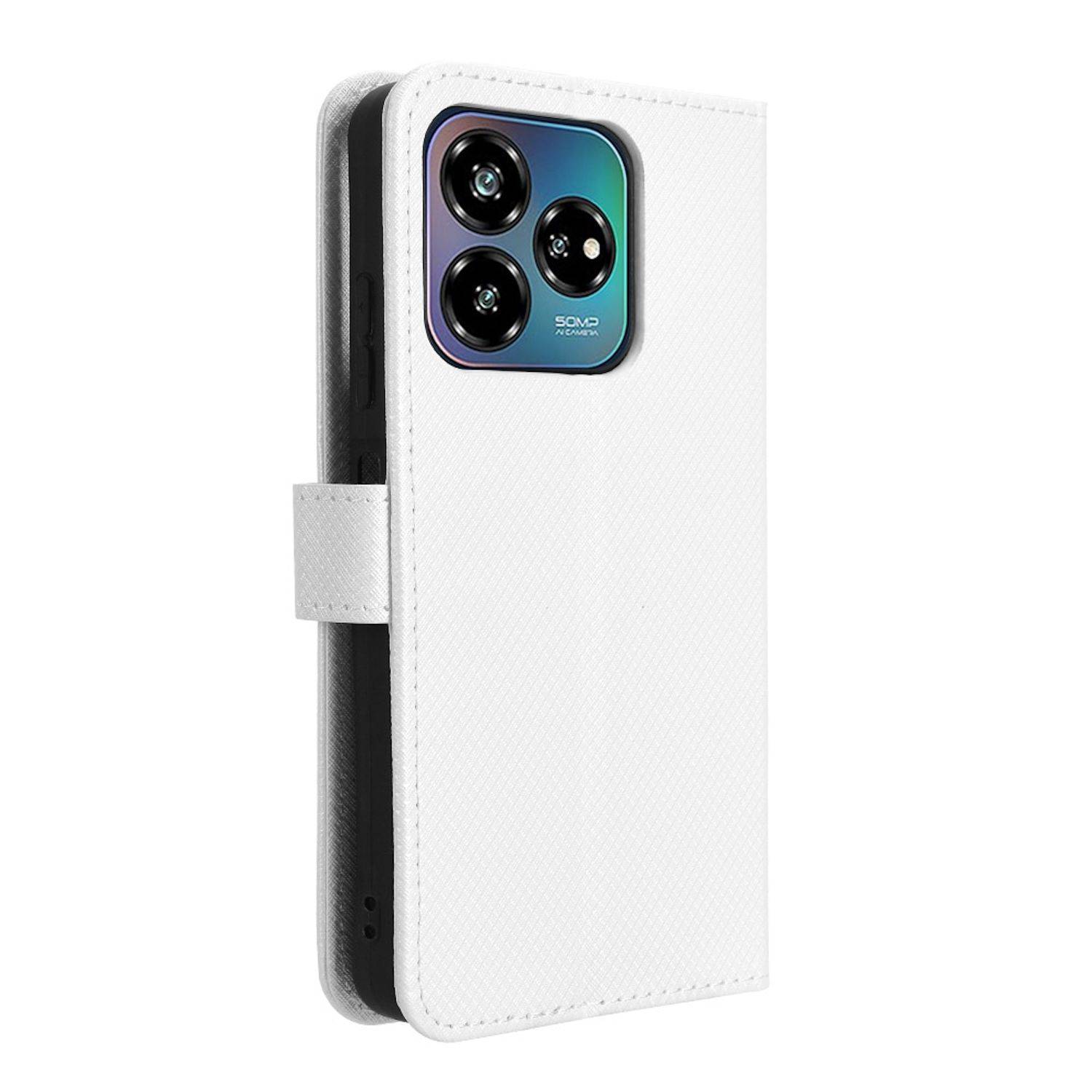 Für ZTE Blade V60 Vita / Axon 60 Lite Design Kunst Leder Hülle Weiß