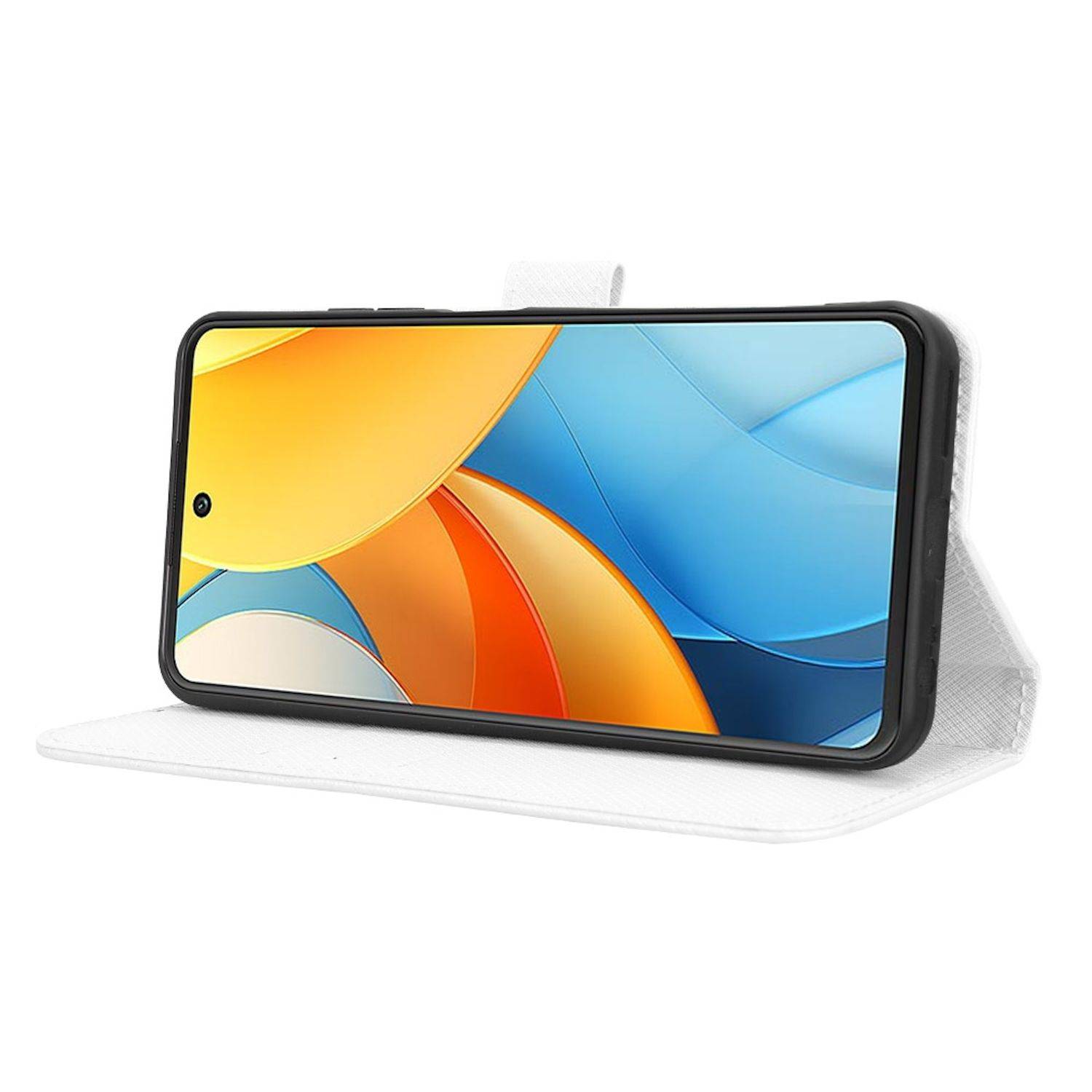 Für ZTE Blade V60 Vita / Axon 60 Lite Design Kunst Leder Hülle Weiß