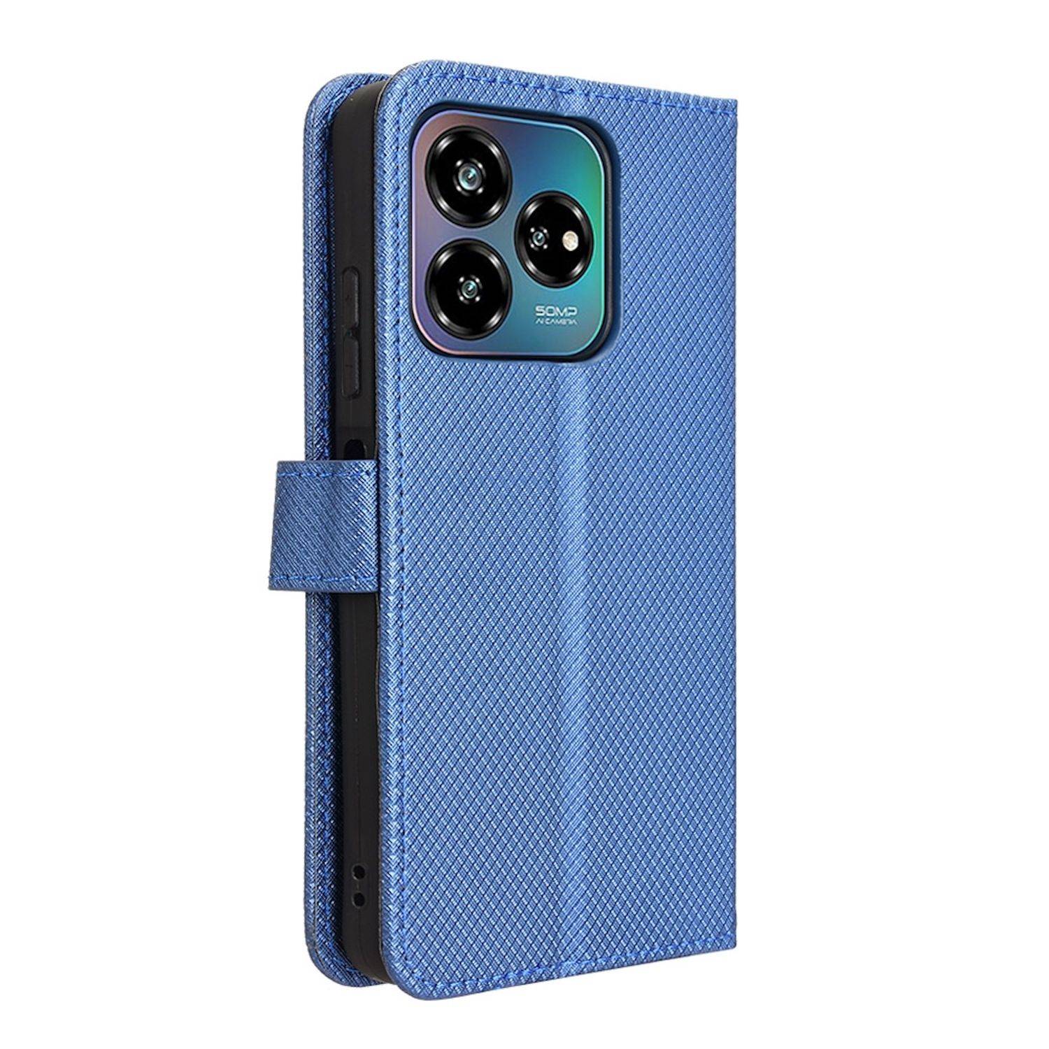 Für ZTE Blade V60 Vita / Axon 60 Lite Design Kunst Leder Hülle Blau