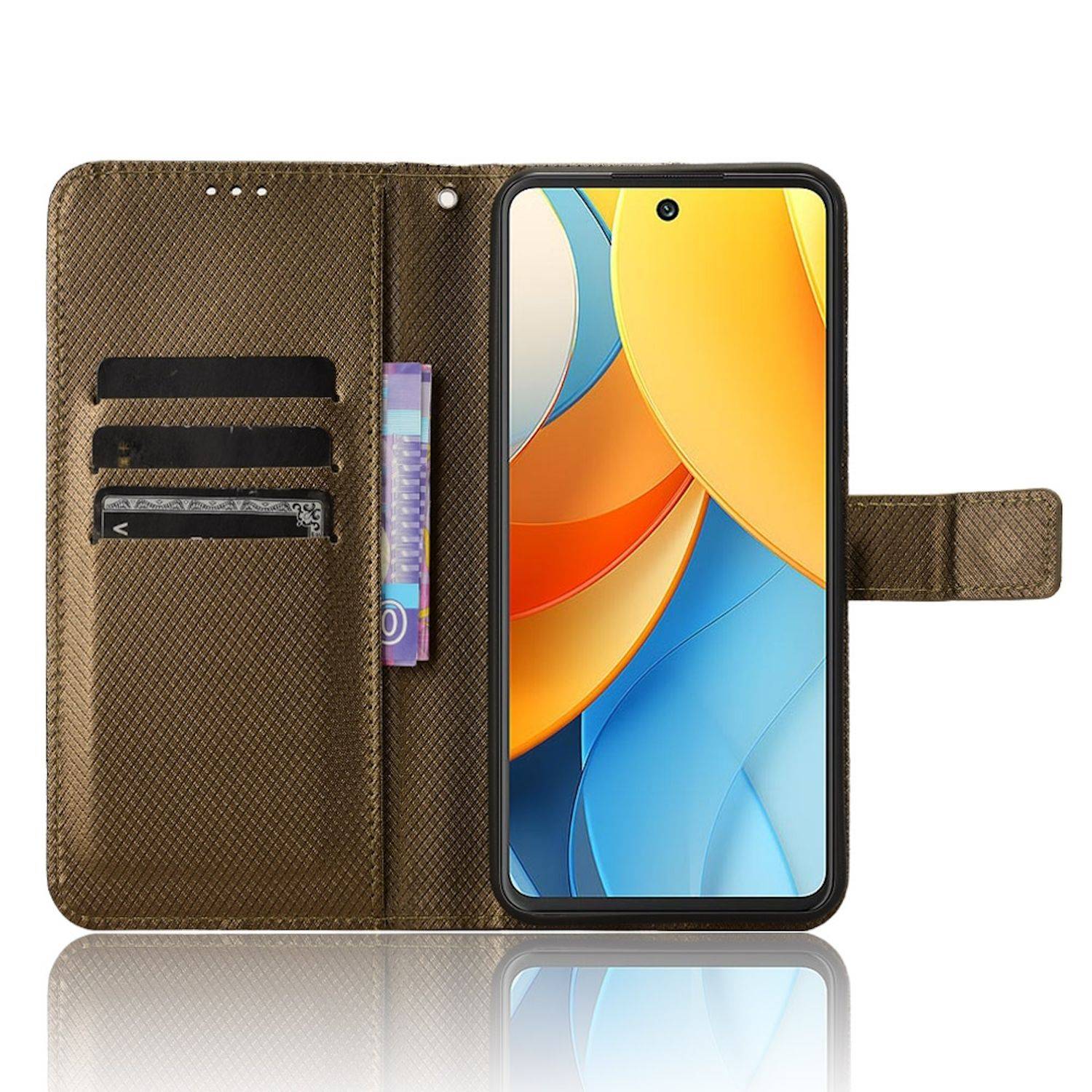 Für ZTE Blade V60 Vita / Axon 60 Lite Design Kunst Leder Hülle Braun