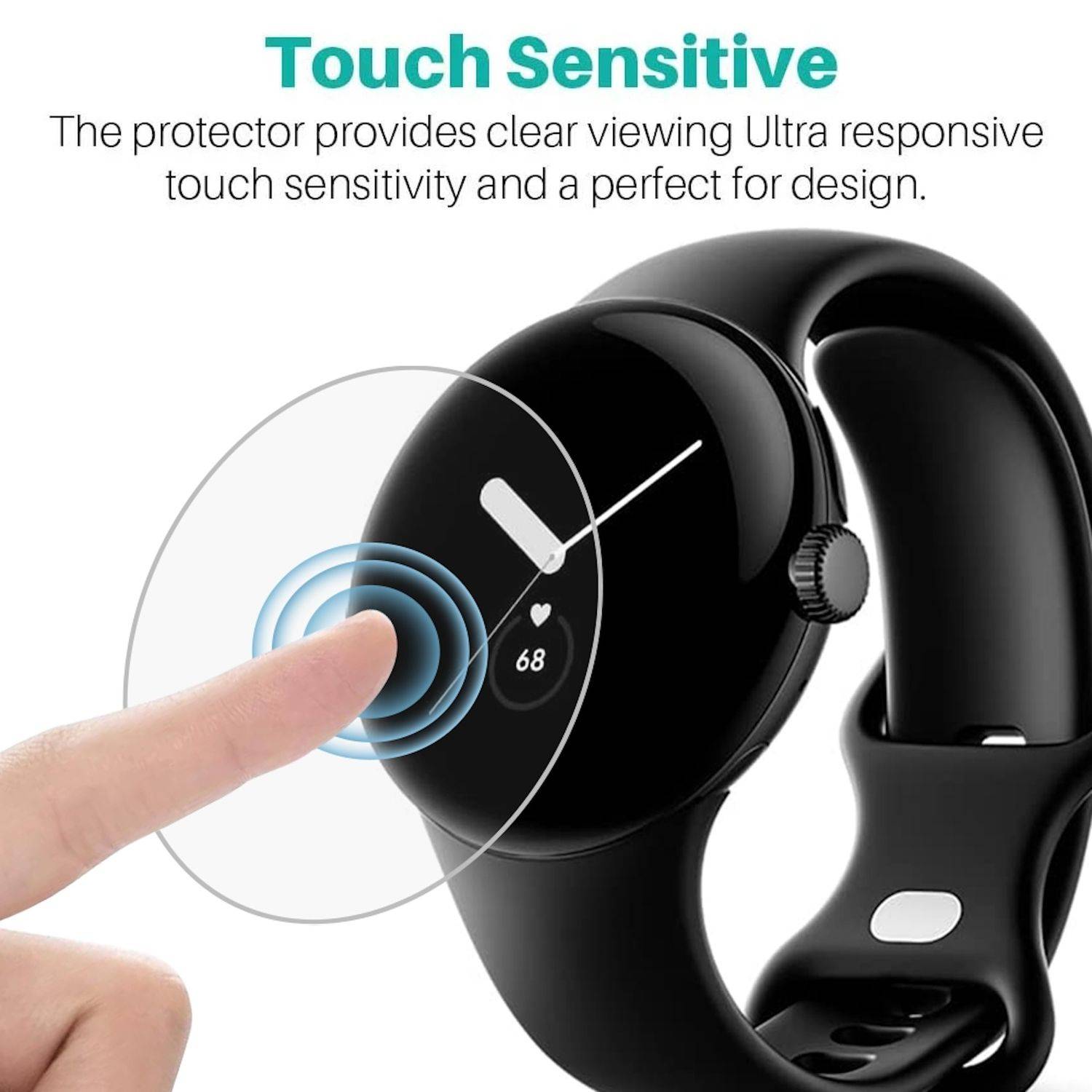 Für Google Pixel Watch 3 45mm Hydrogel Film Schutzfolie Transparent Display LCD