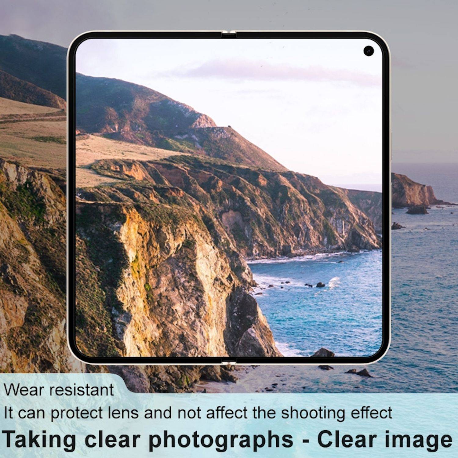 Für Google Pixel 9 Pro Fold IMAK Full Kamera Schutz Glas Folie Schwarz