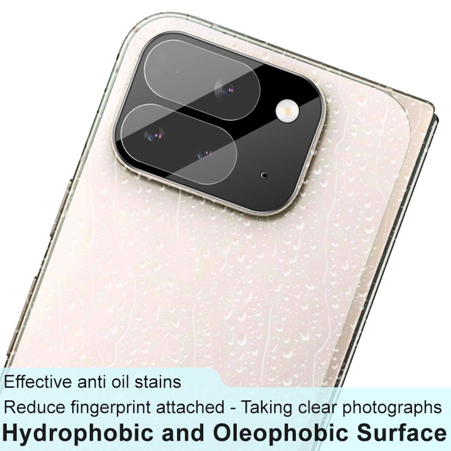 Für Google Pixel 9 Pro Fold IMAK Full Kamera Schutz Glas Folie Schwarz