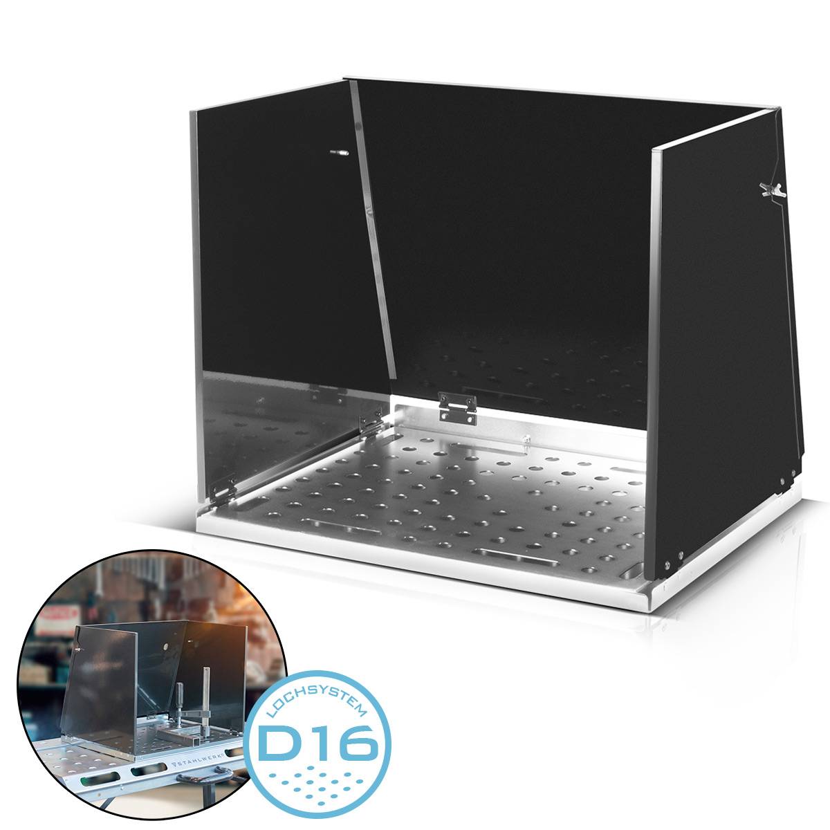 STAHLWERK Schweißtisch-Aufsatz SA-500 ST 500 x 400 mm mobile Schweißkabine