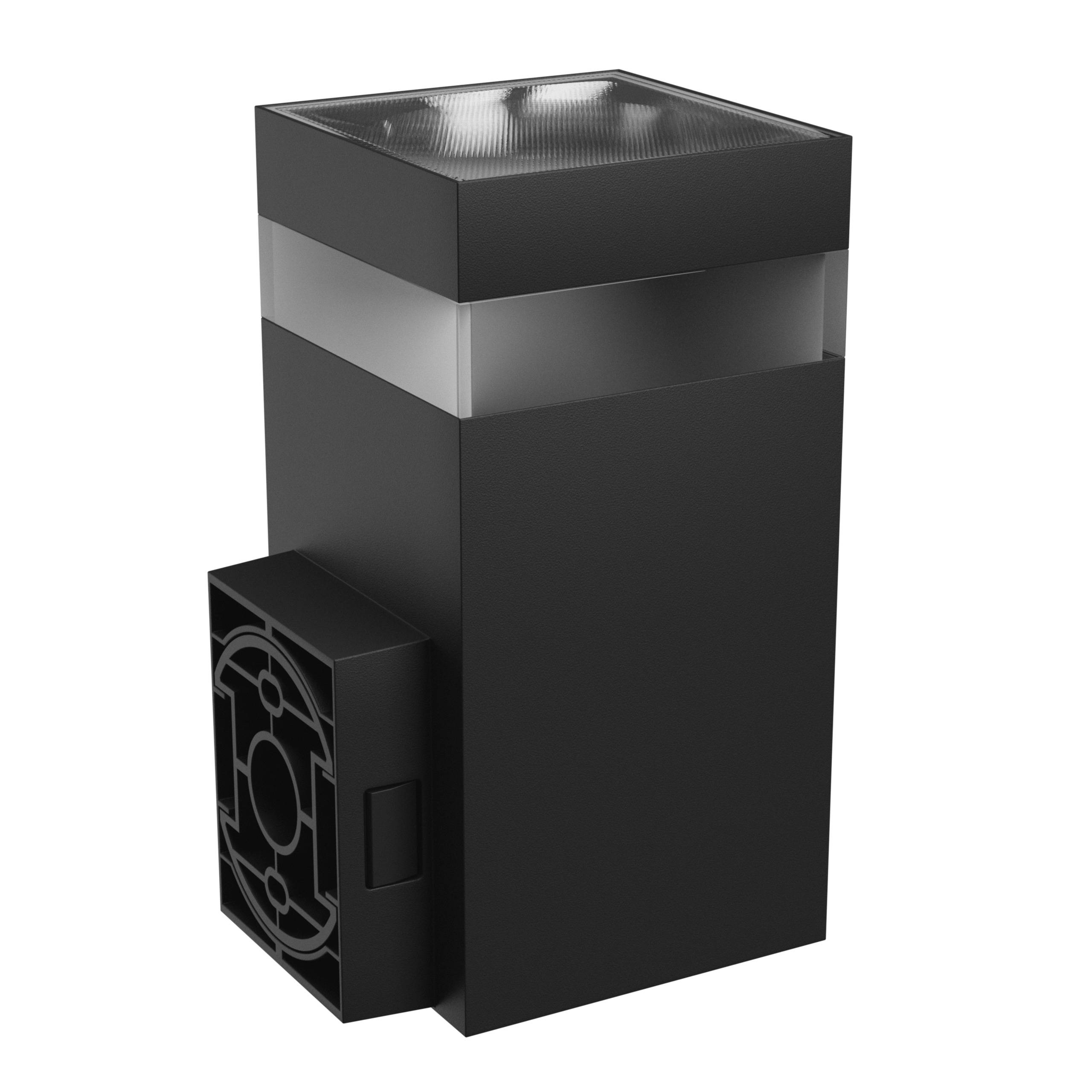 Spectrum LED Außenleuchte TORRE RING 9W 1000lm IP54 Wandleuchte eckig schwarz CCT 3000-6000K