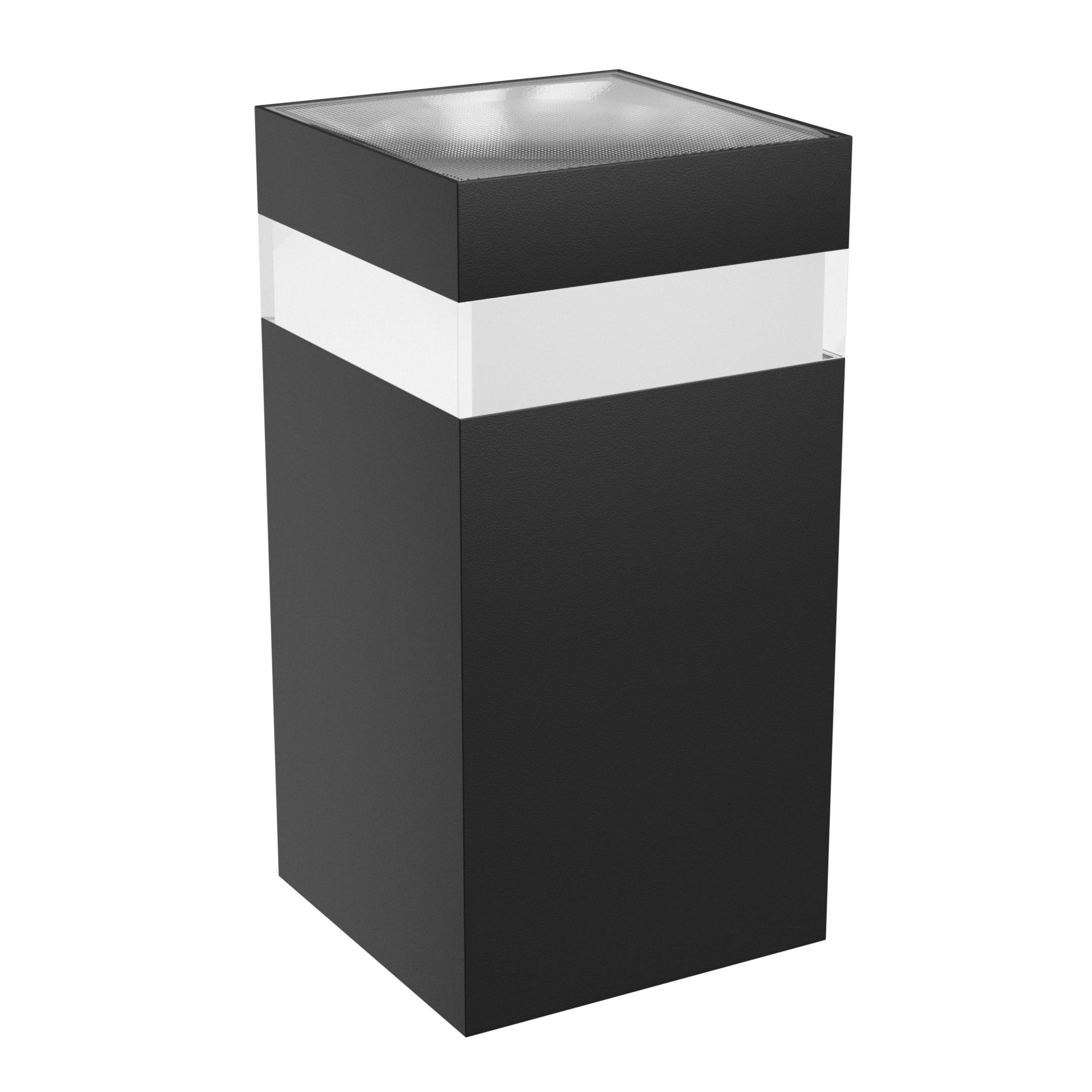 Spectrum LED Außenleuchte TORRE RING 9W 1000lm IP54 Wandleuchte eckig schwarz CCT 3000-6000K