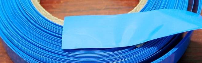 Schrumpfschlauch - PVC Heat Shrink Tube - Blau / Blue - Länge: 1 Meter - Breite 255mm
