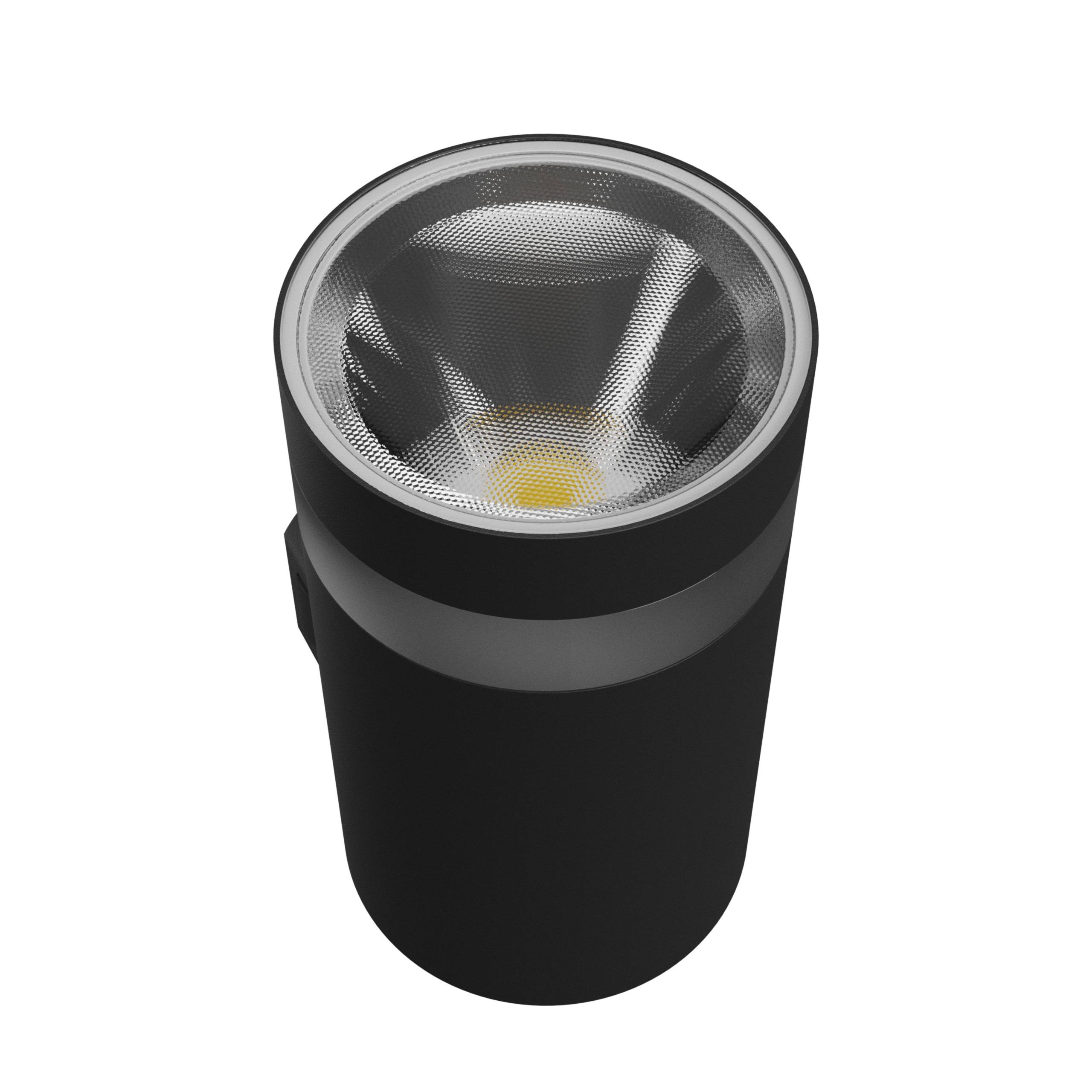 Spectrum LED Außenleuchte TORRE RING 9W 1000lm IP54 Wandleuchte rund schwarz CCT 3000-6000K