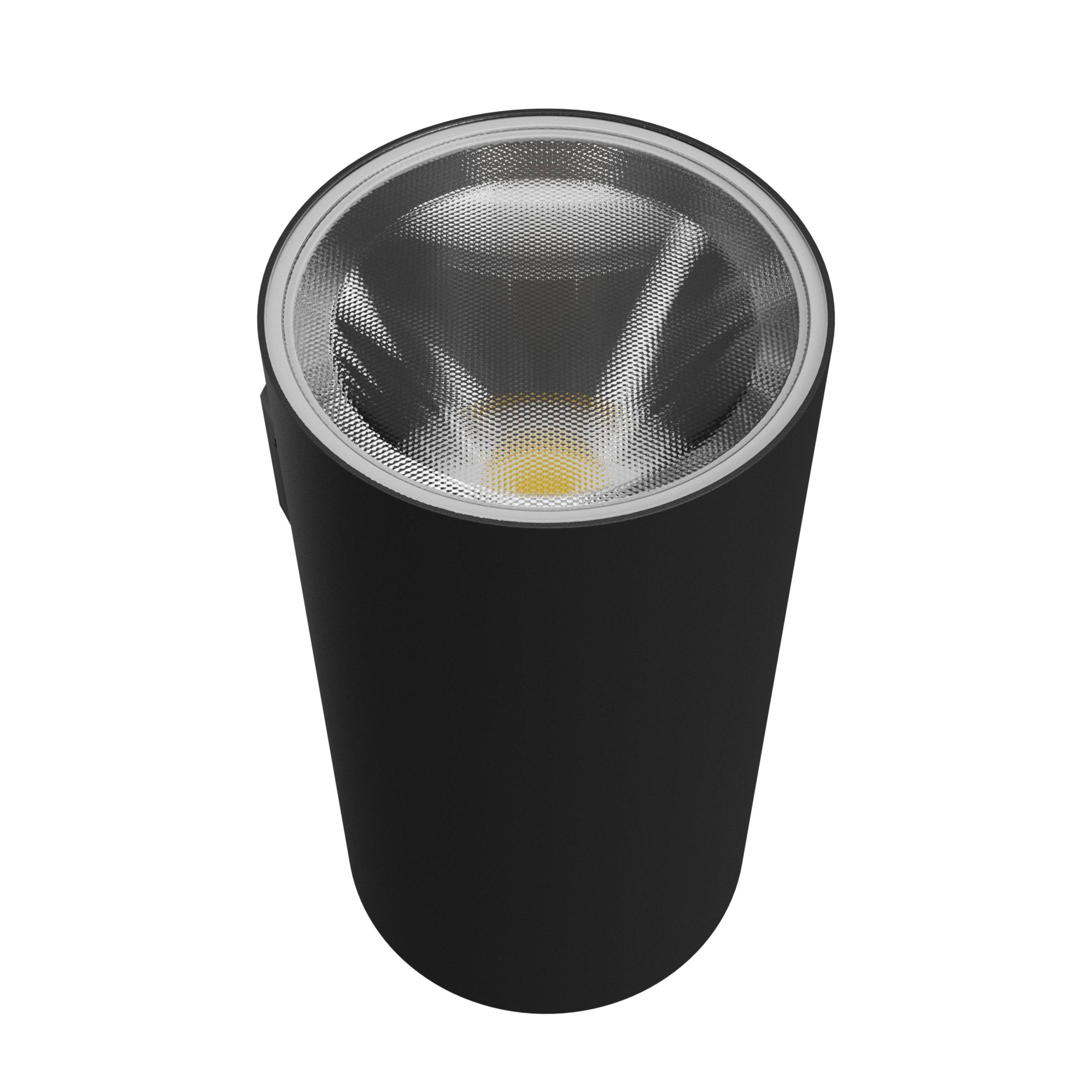 Spectrum LED Außenleuchte TORRE 18W 2000lm 30° IP54 Wandleuchte rund schwarz CCT 3000-6000K