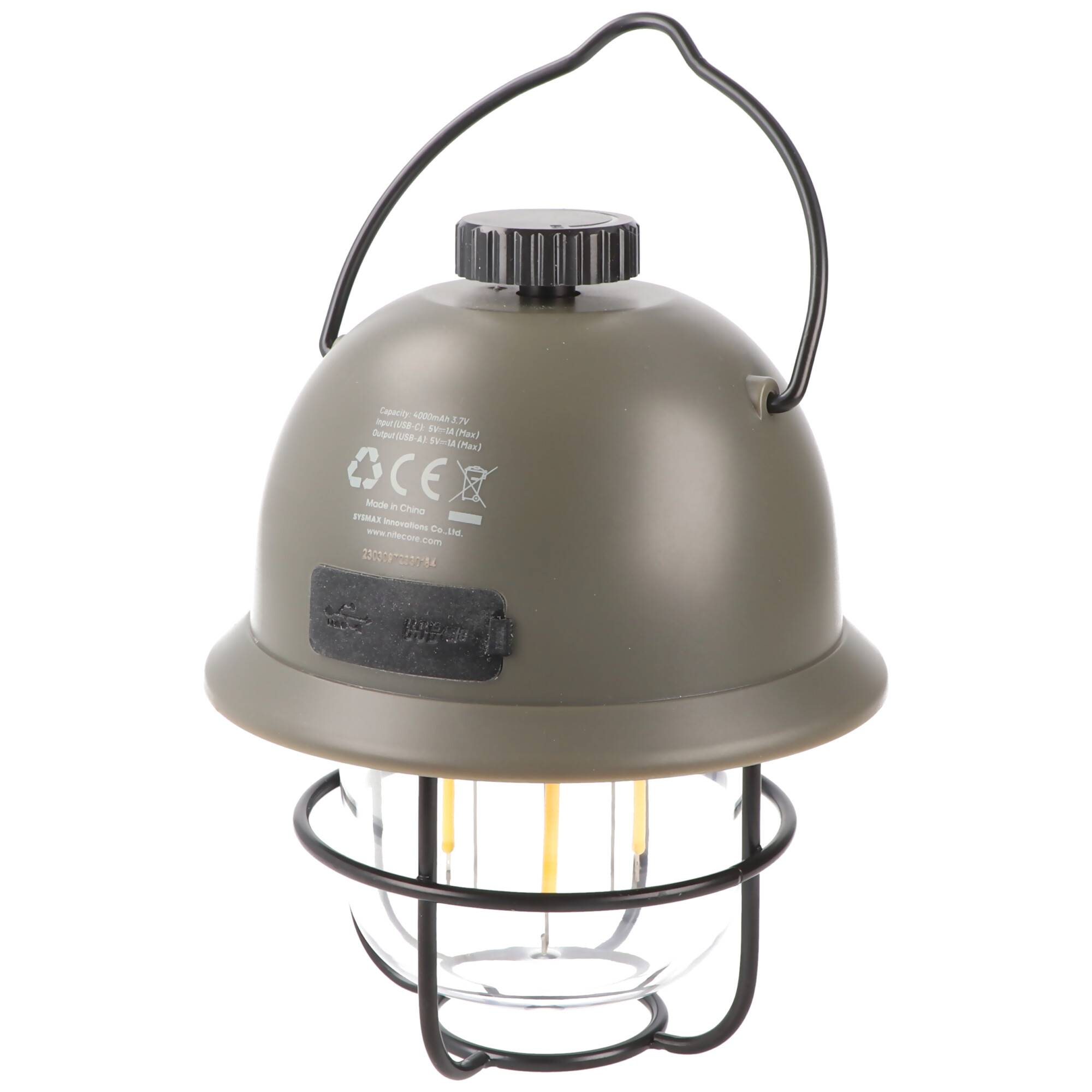 Nitecore LR40 LED Camping Leuchte Oliv mit 2 Lichtfarben, inkl. Akku, Powerbank-Funktion