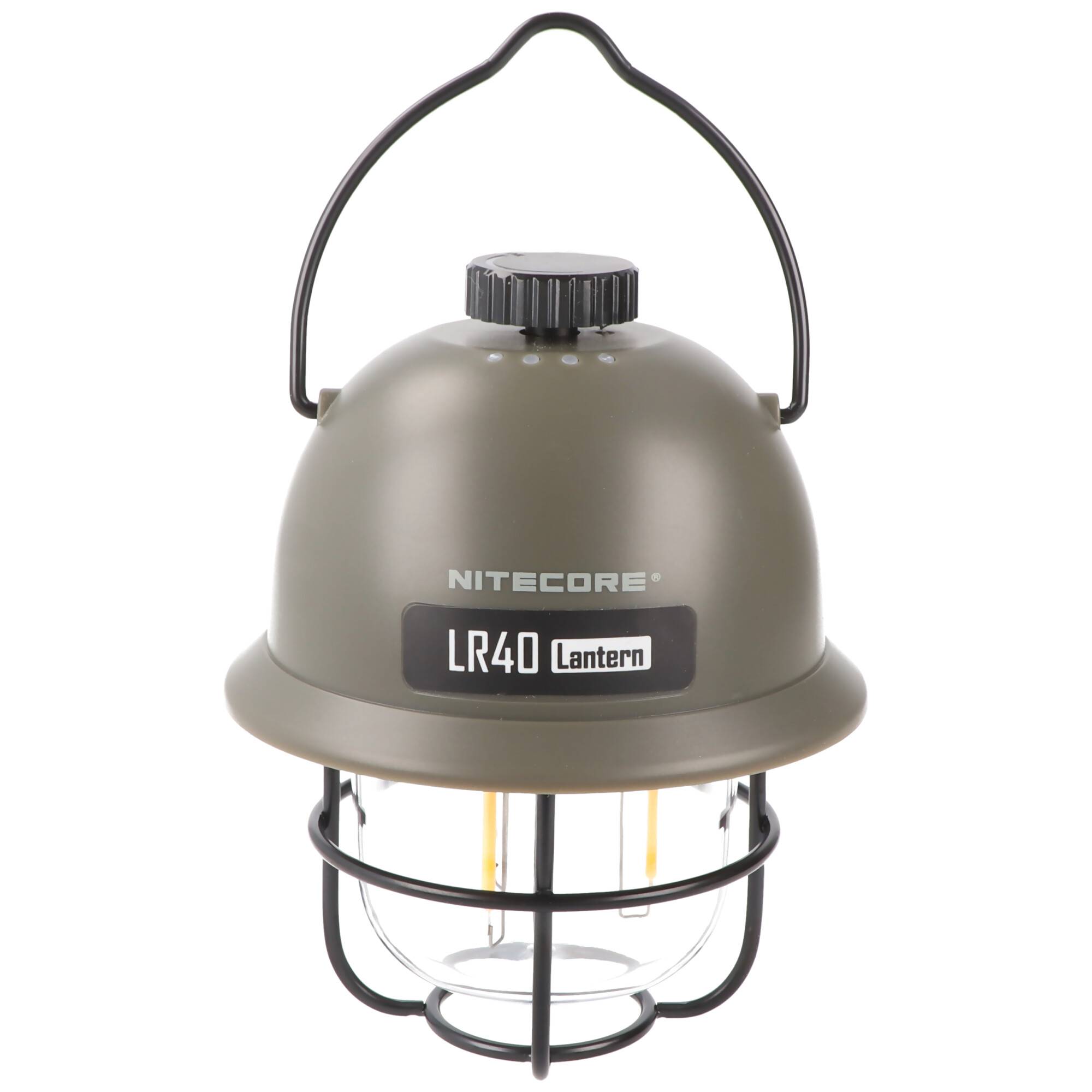 Nitecore LR40 LED Camping Leuchte Oliv mit 2 Lichtfarben, inkl. Akku, Powerbank-Funktion