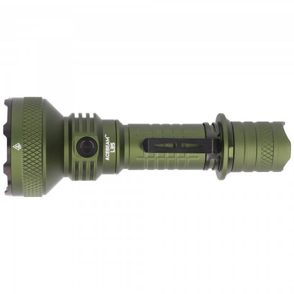 AceBeam L35 LED-Taschenlampe mit max. 5.000 Lumen und bis zu 480 Meter, grün, mit Akku