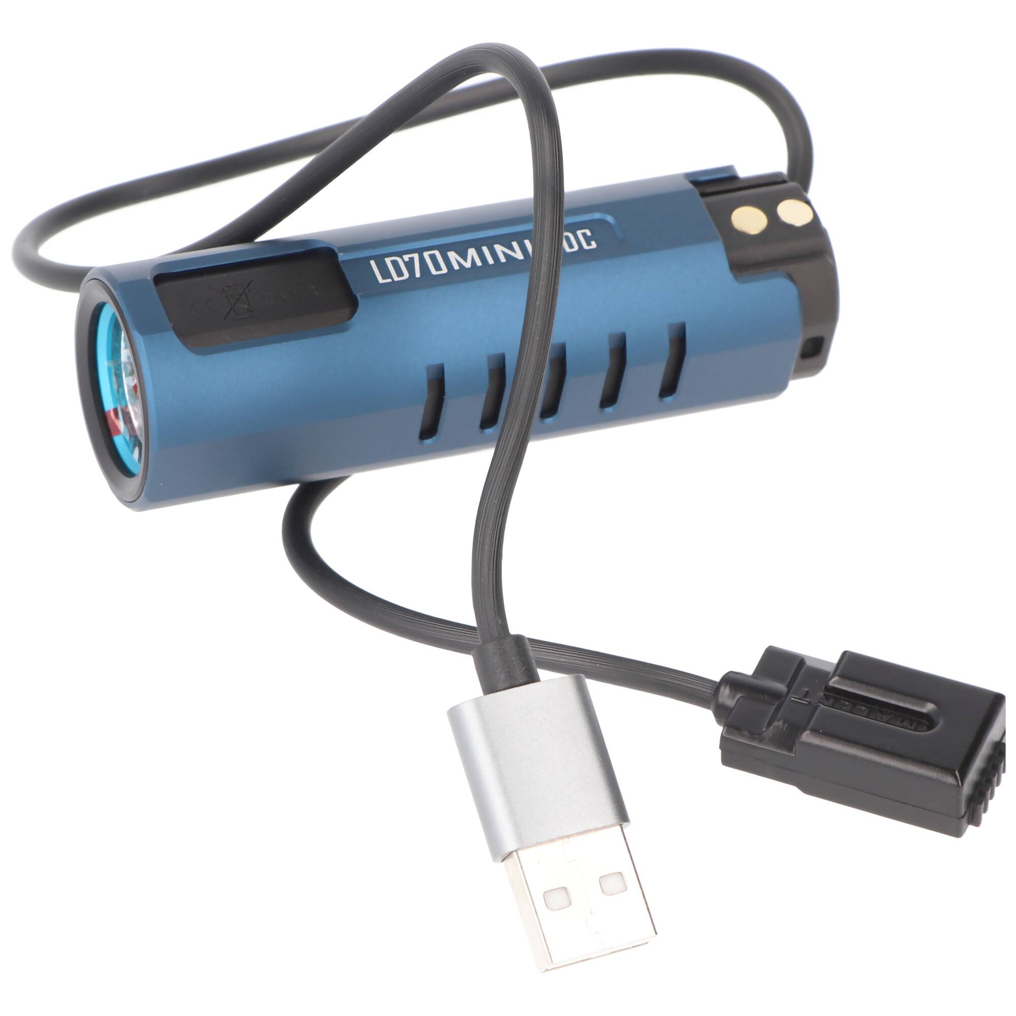 Imalent LD70 Mini EDC LED-Taschenlampe dunkelblau mit 4000 Lumen, Leuchtweite max. 203 Meter