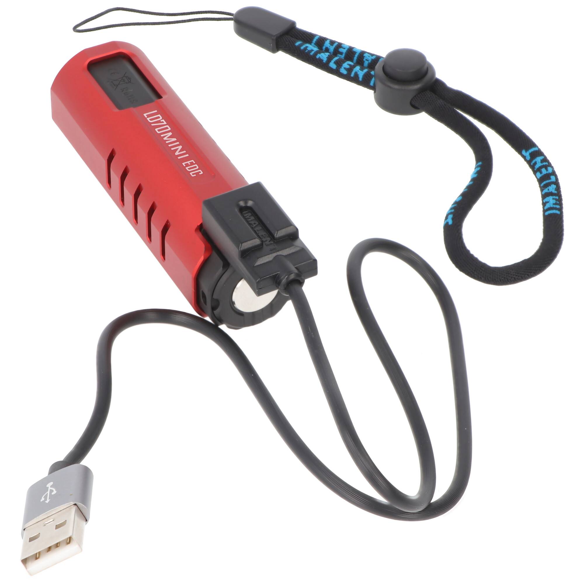 Imalent LD70 Mini EDC LED-Taschenlampe rot mit 4000 Lumen, Leuchtweite max. 203 Meter