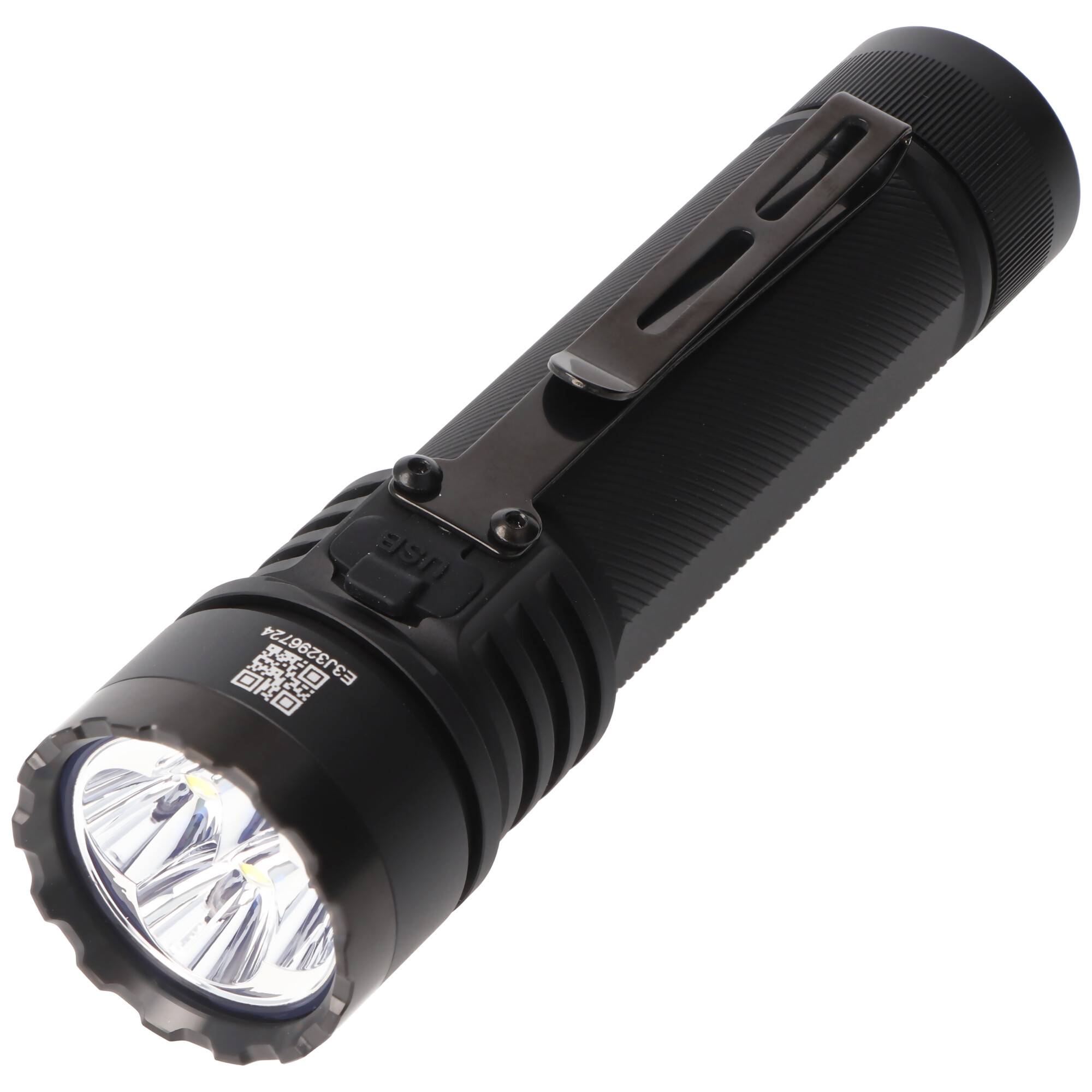 AceBeam E75 Quad Core LED Taschenlampe schwarz, 6.500K, bis zu 4500 Lumen Helligkeit, inklusive 21700 5000mAh Li-Ion Akk