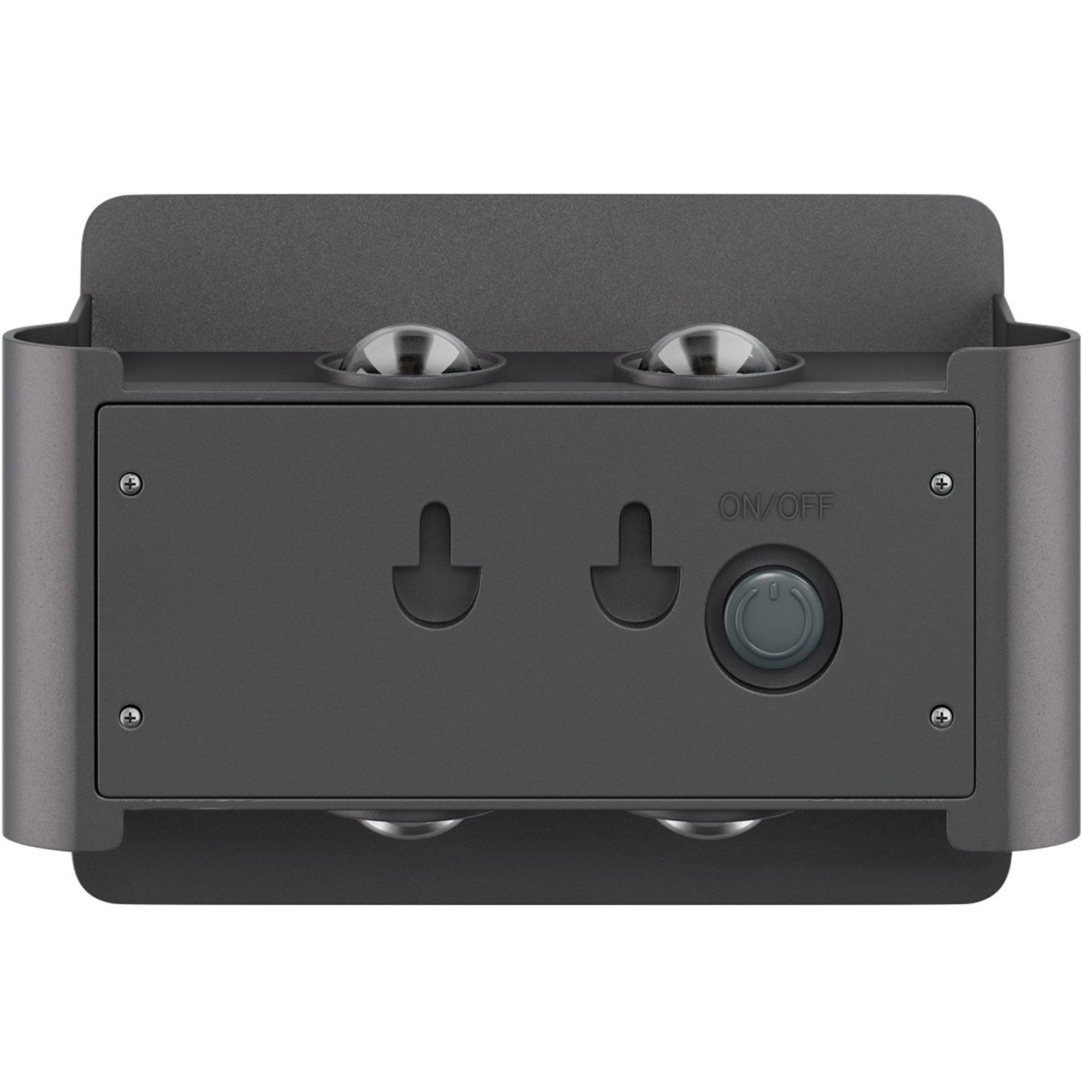 LED-Solar-Wandleuchte mit 2 weißen LED, Quadros, schwarz, die Haus Wandleuchte