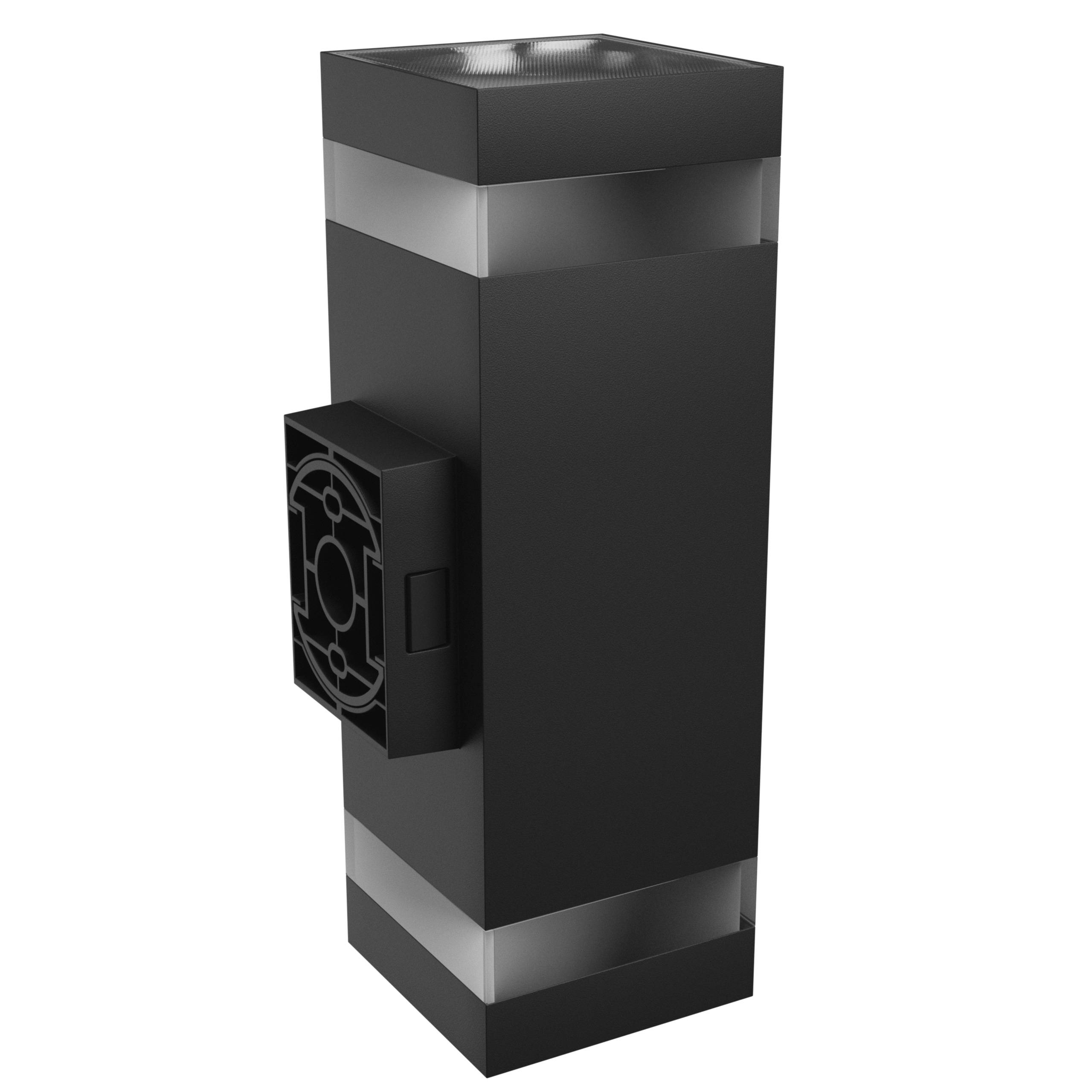 Spectrum LED Außenleuchte TORRE RING 18W 2000lm IP54 Wandleuchte eckig schwarz CCT 3000-6000K