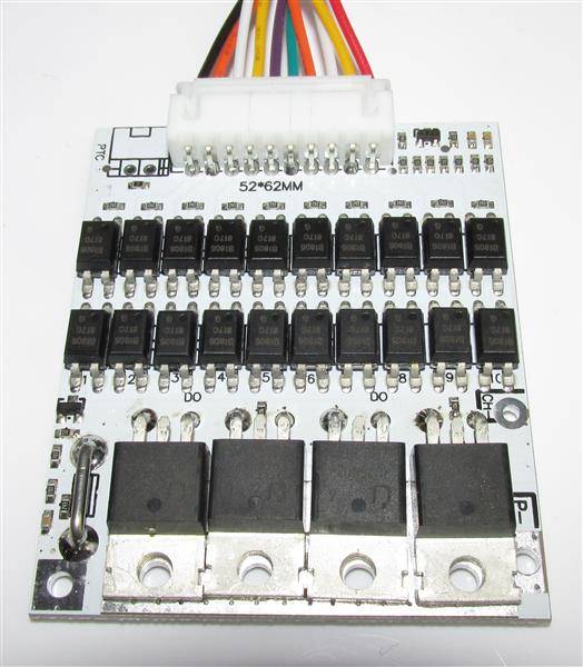 BMS - 52 x 62 x 10mm - 36 Volt 10S / 40A