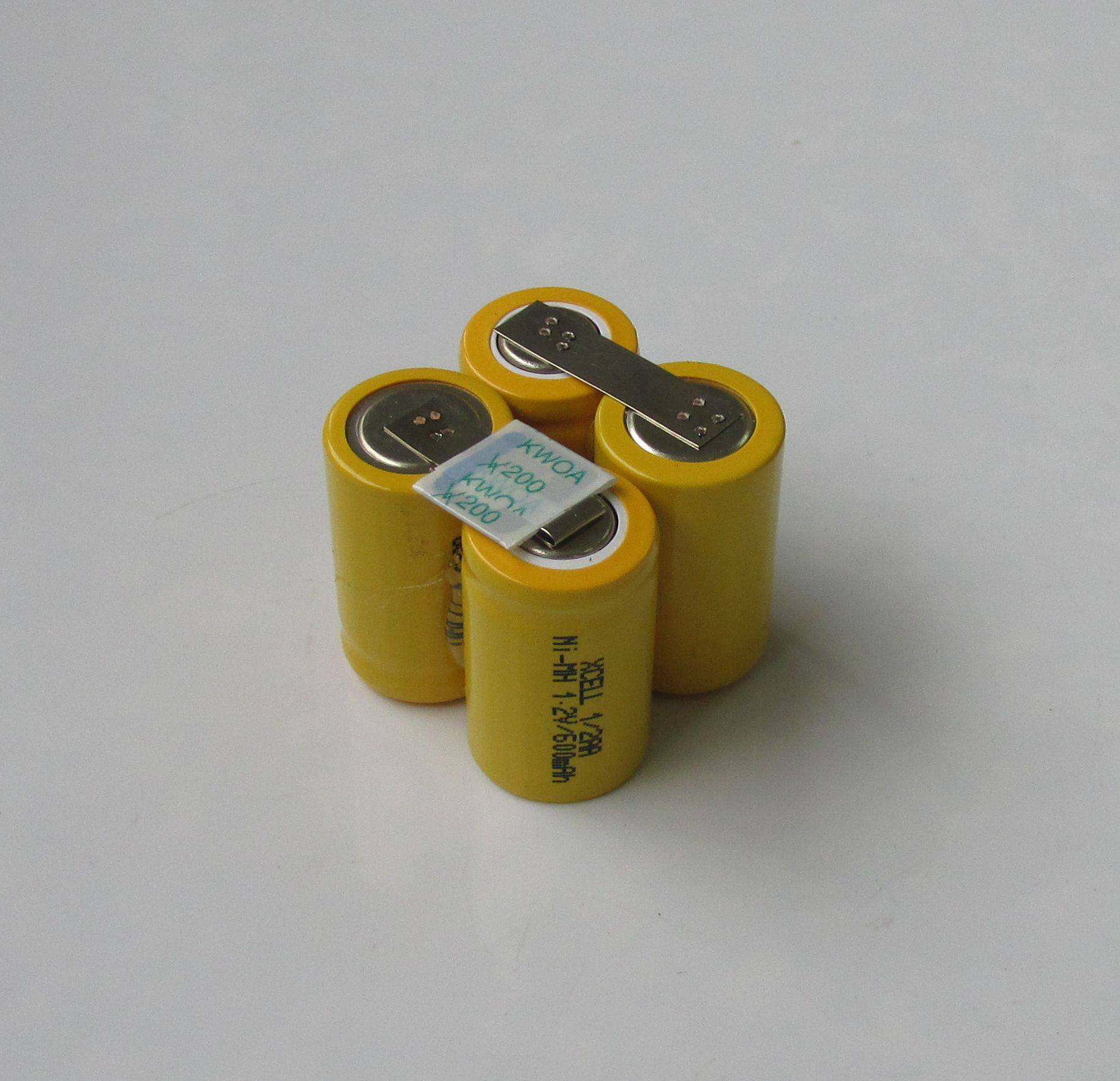 Akkupack für Dosierpipette - 1/2AA - 4,8 Volt 550mAh Ni-MH zum Selbsteinbau