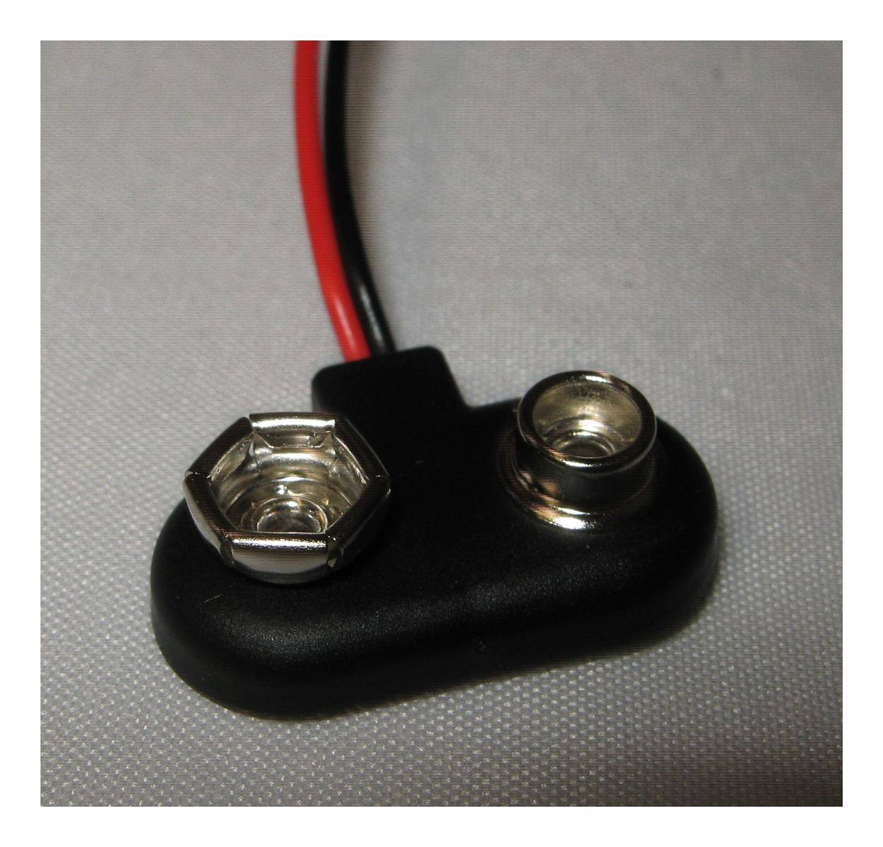 Batterieclip für 9-V Blöcke, T-Form stabil