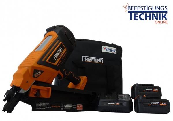 Freeman Akku Streifennagler LD3490 50-90mm 2x4,0Ah für 34° DNW Streifennägel Paslode IM90Xi