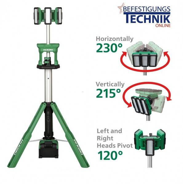 HiKoki Akku Baustellenstrahler Stativ Strahler UB18DG UB18DGW4Z Stativleuchte Multi Volt Basic