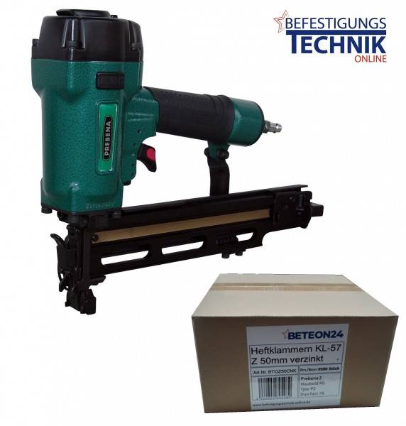 Prebena 4C-Z50 16-50mm Klammergerät + Klammern Z Haubold KG 700 Bostitch S5