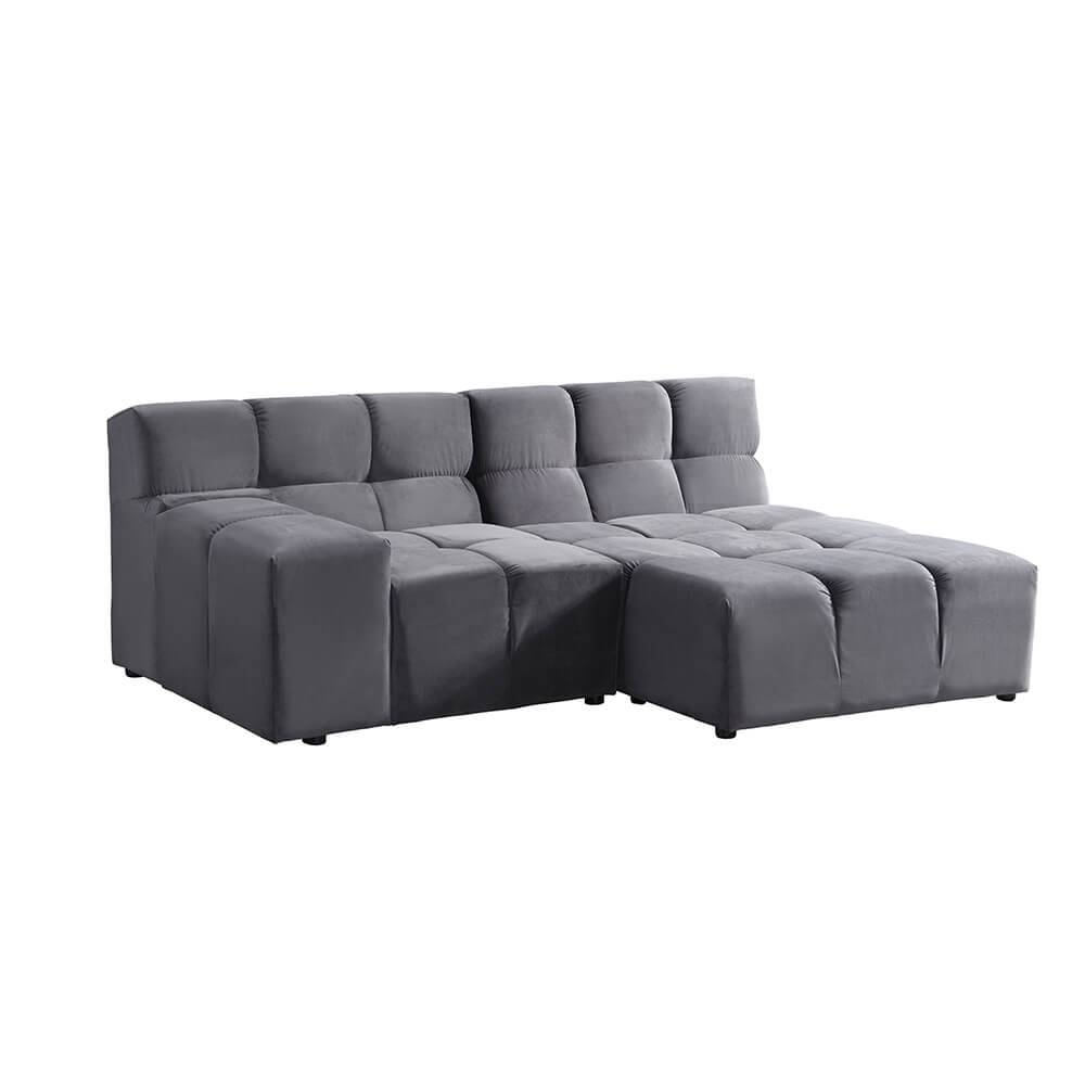 MODULARES SOFA ORLENA L- RECHTS - Farbe: Anthrazit, Größe: L - Rechts