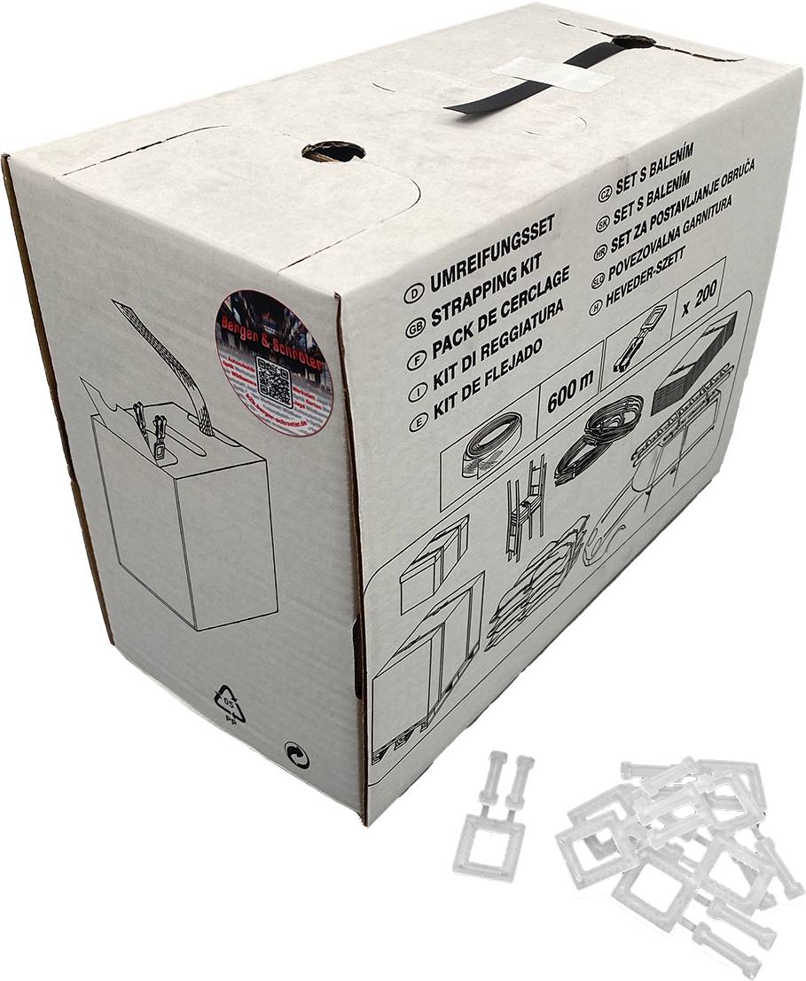 Berger & Schröter | PP-Umreifungsband Set mit 200 Kunststoffschnallen