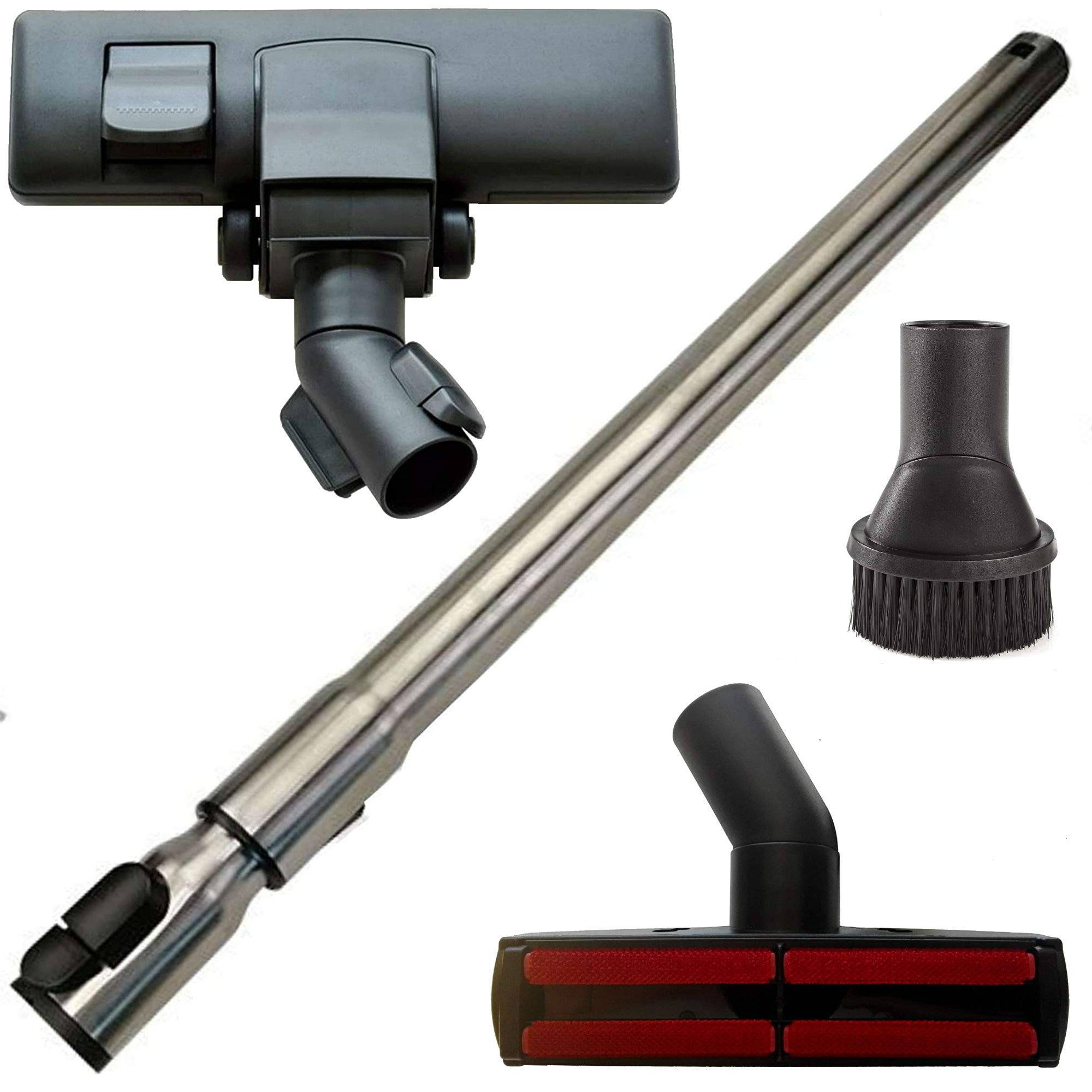 Bodendüse mit Rollen + Rohr + Fussel Düse + Möbelpinsel Ersatzteile Set Satubsaugerzubehör Zubehör kompatibel mit Miele