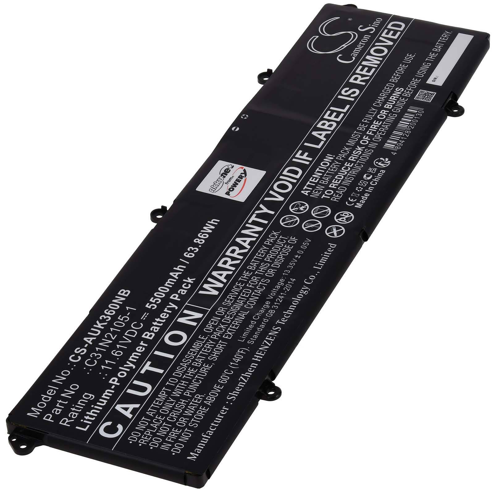 Powery Akku für Asus K5504VN-MA045W Laptop, 11,61V, Li-Polymer