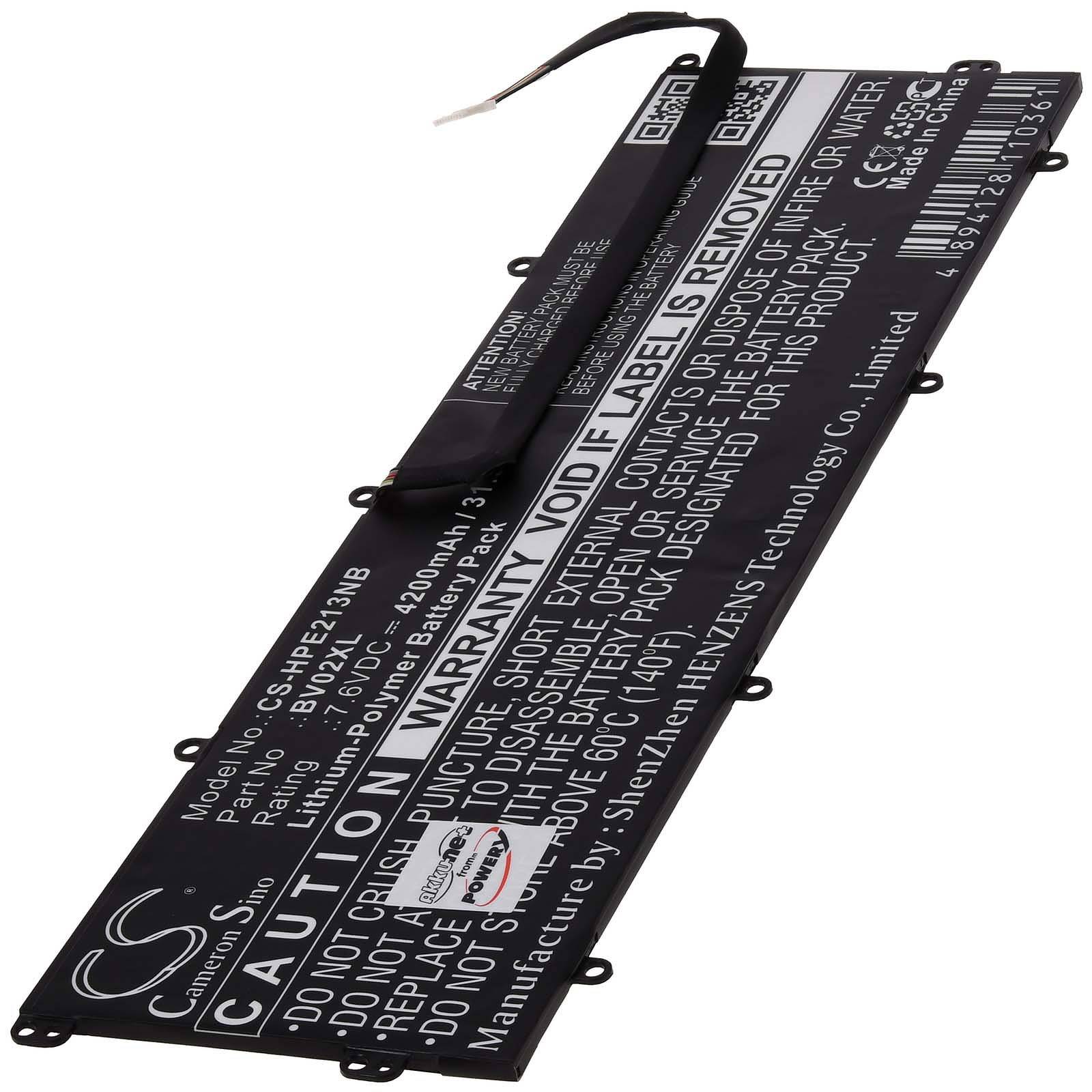 Powery Akku für HP Envy X2 13-J099NT Laptop, 7,6V, Li-Polymer